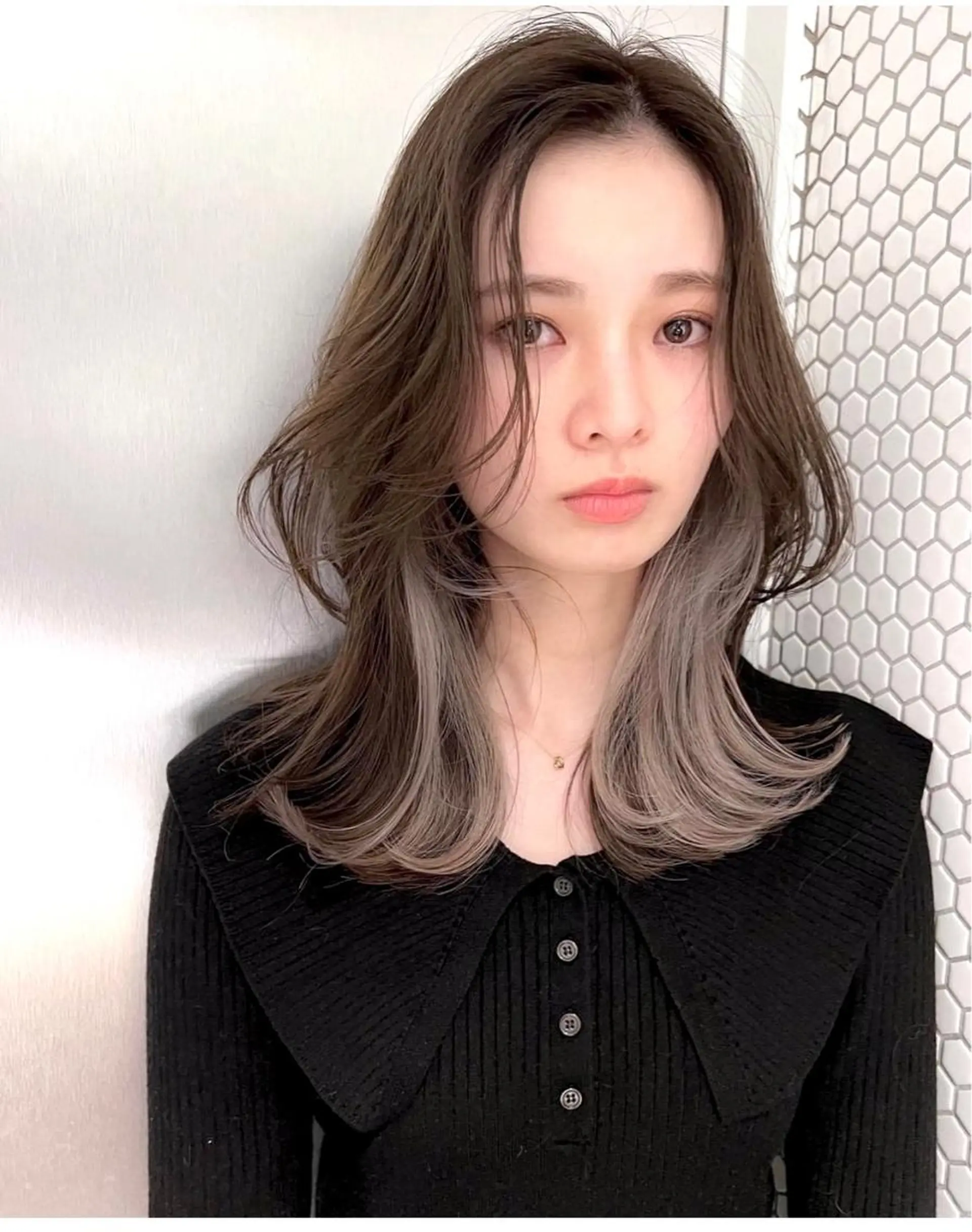 ミディアム ヘアカラー トリートメント 韓×中くびれヘア💋 髪質改善宇塚元哉💓のヘアスタイル