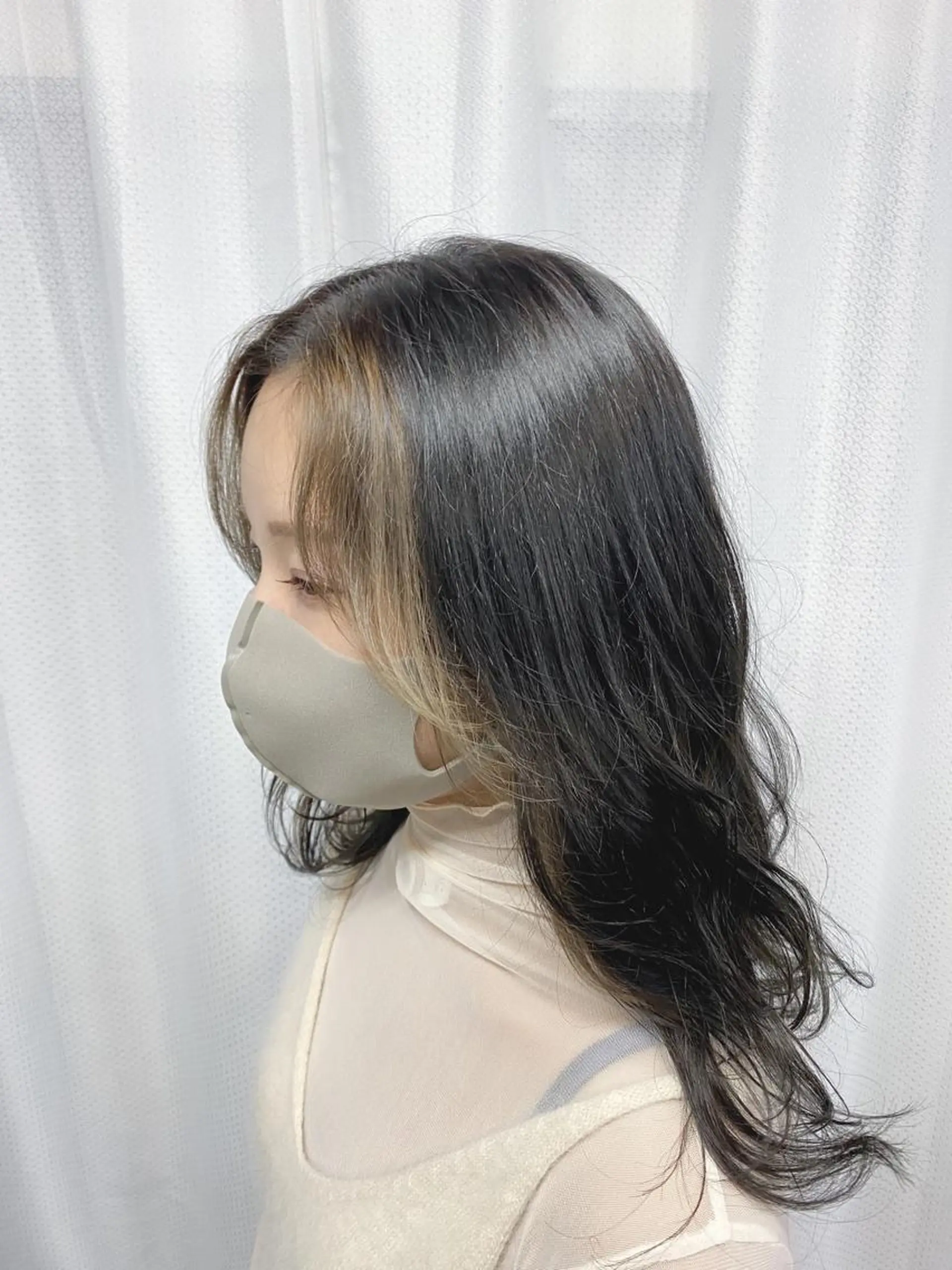 ミディアム カラー パーマ ヘアアレンジ ミストバング  フェイスフレーミング ヘアカラー トリートメント ヘアセット インナーカラー 代表　南一路のヘアスタイル