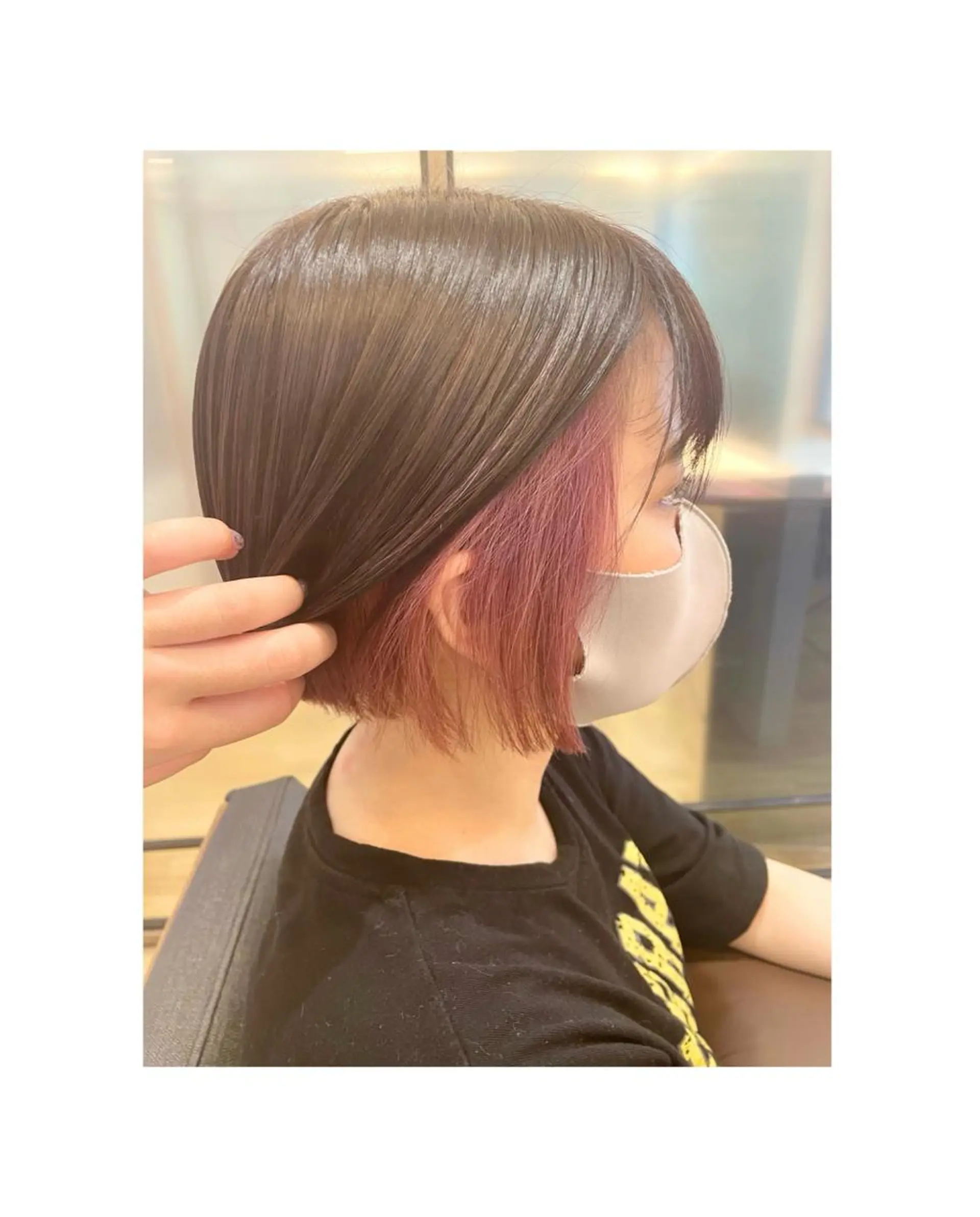 ショート カラー ヘアカラー やました りなのヘアスタイル