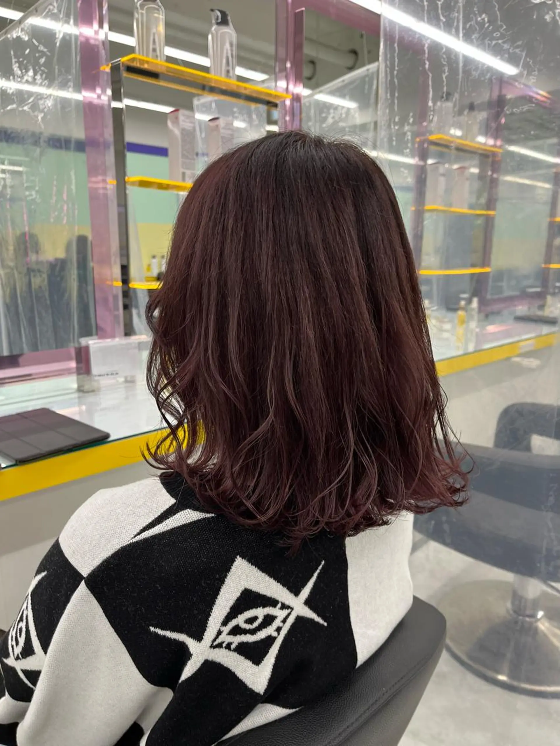 ミディアム カット ヘアカラー トリートメント ヘッドスパ ヘアセット 🌿透明感カラー‪ 縮毛矯正✨かずきのヘアスタイル
