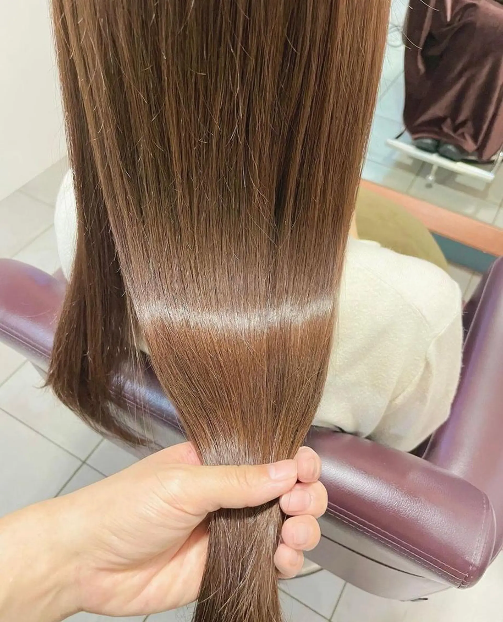 ロング カラー 傷ませない縮毛矯正／ 吉岡 美江のヘアスタイル