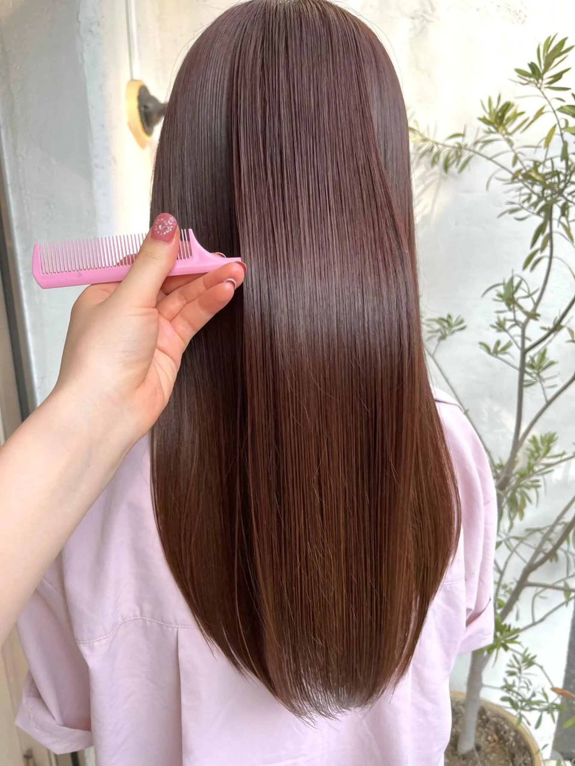 ロング カラー ブラウンカラー チョコレートブラウン ヘアカラー mai ROCCOのヘアスタイル