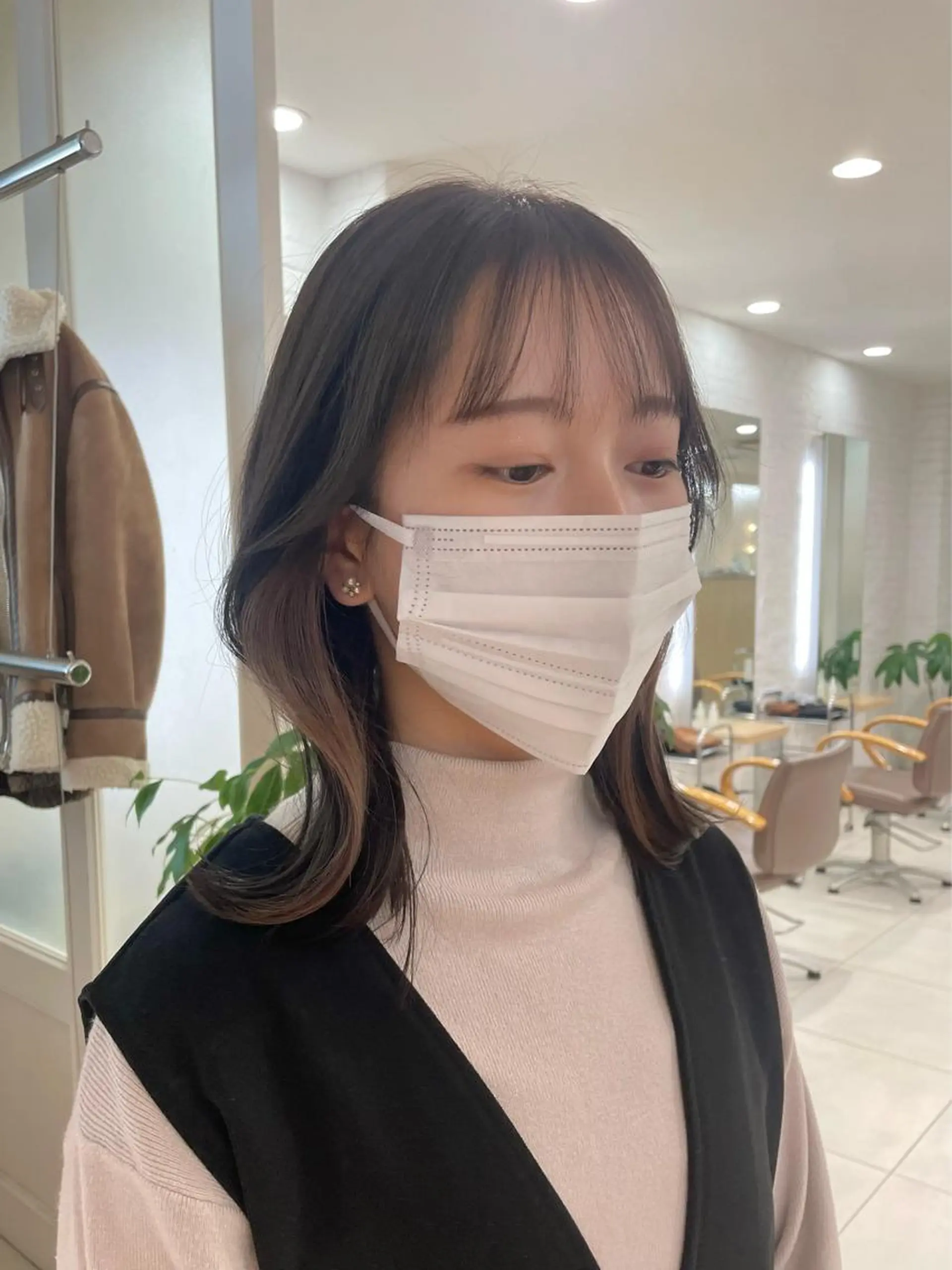 ミディアム nuu 栄所属・🧸SAKI🎀 韓国レイヤーのヘアスタイル