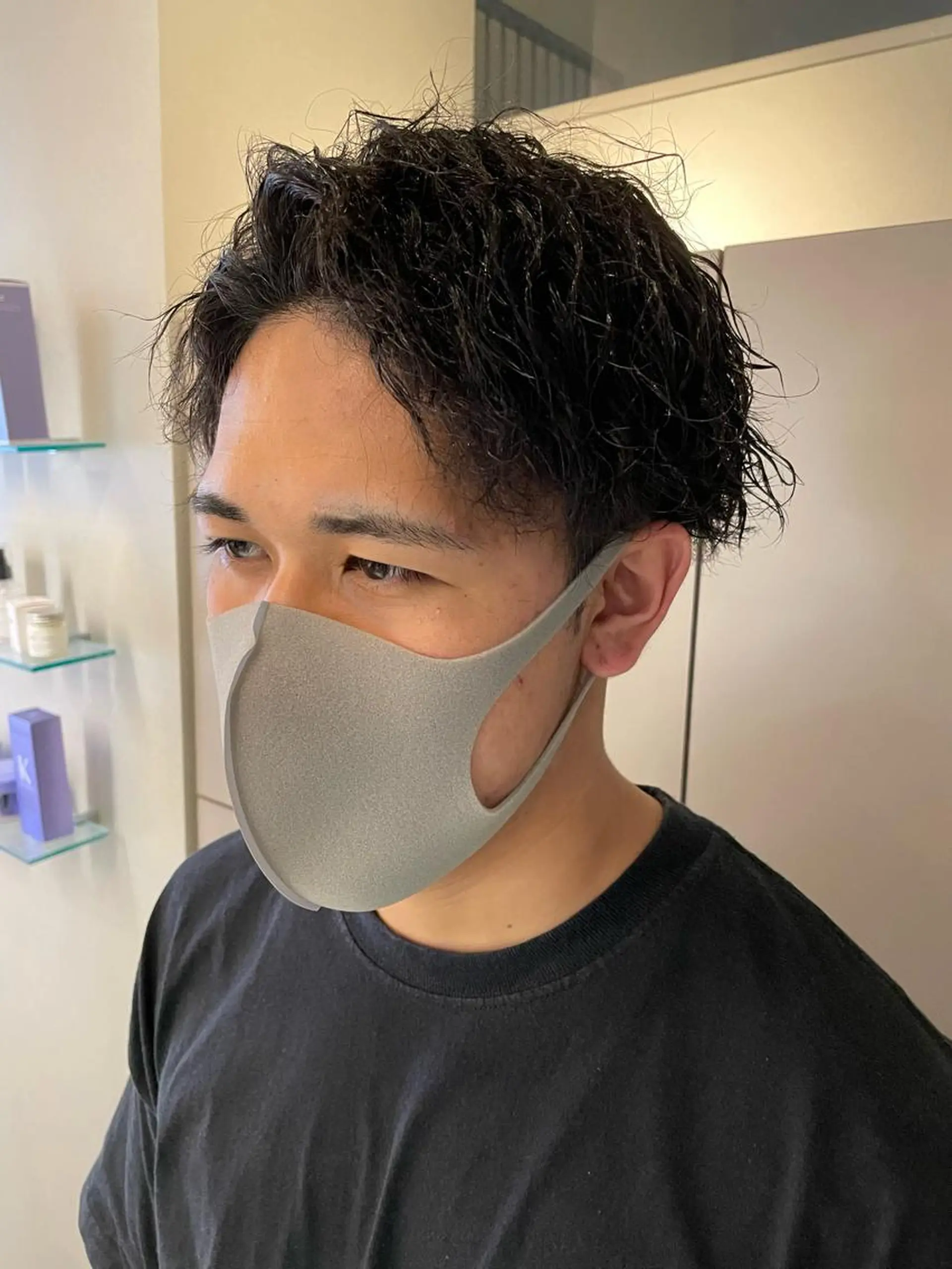 メンズ メンズバレイヤージュ メンズブリーチ センターパート メンズハイライト メンズインナーカラー C’LD hair  produce /シールドヘア所属・モテ髪/ボブ/ショー ト/アダチフウトのヘアスタイル