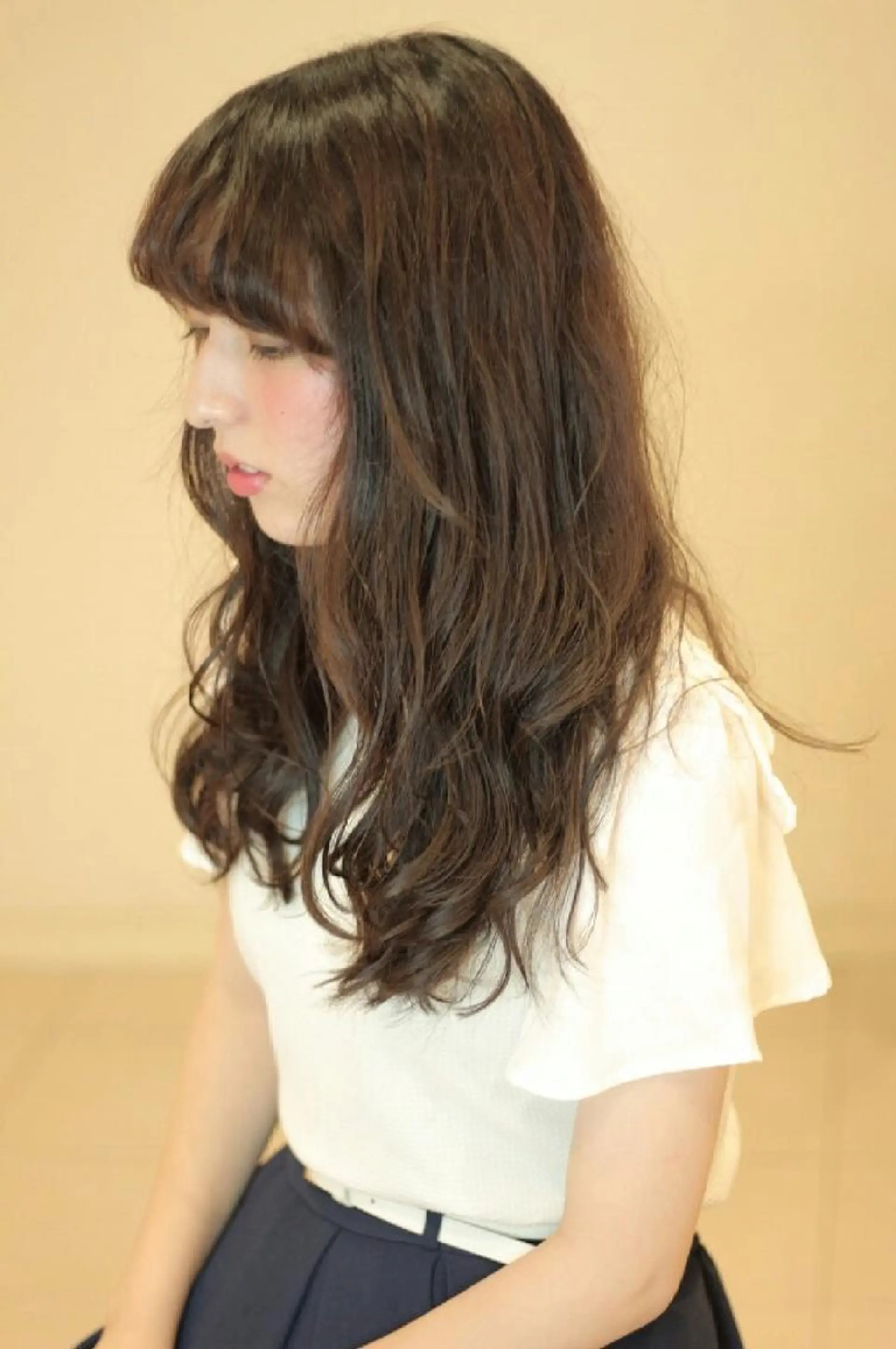 ロング シースルーバング キノシタ ナオユキのヘアスタイル