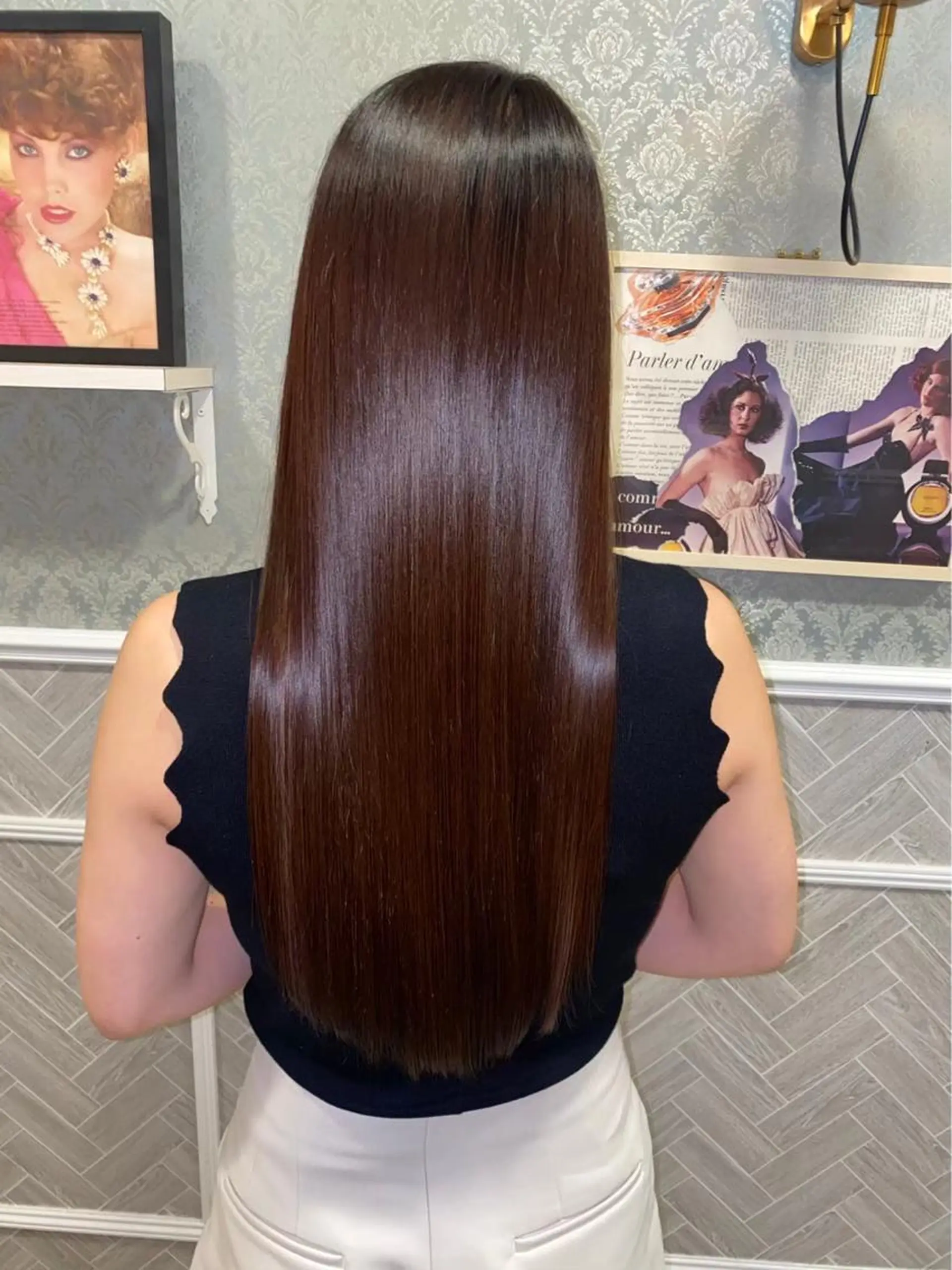 ロング レイヤー🤍 ベージュ🤍　聖奈のヘアスタイル
