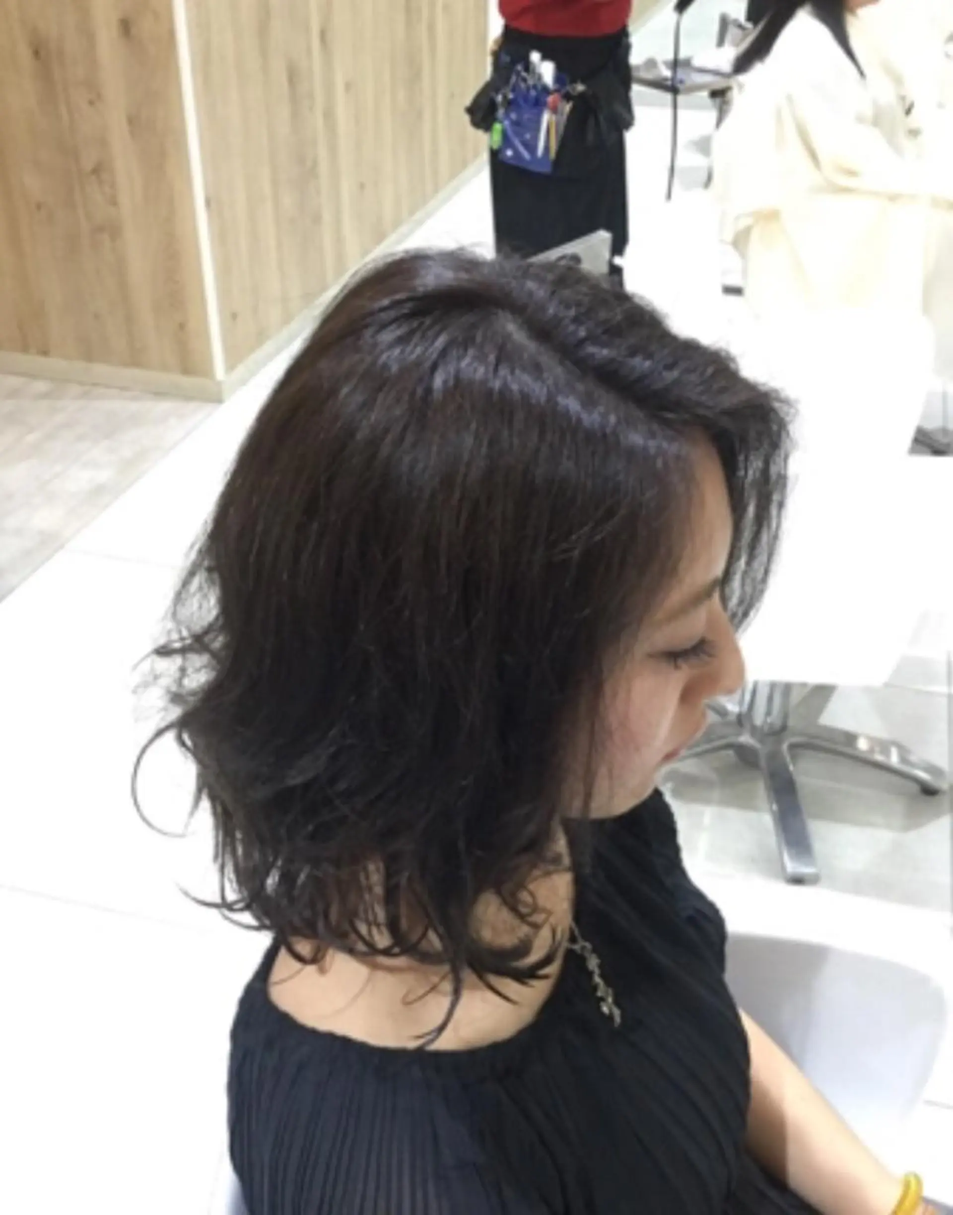 ミディアム カラー ヘアアレンジ ヘアカラー トリートメント 松吉 純平のヘアスタイル