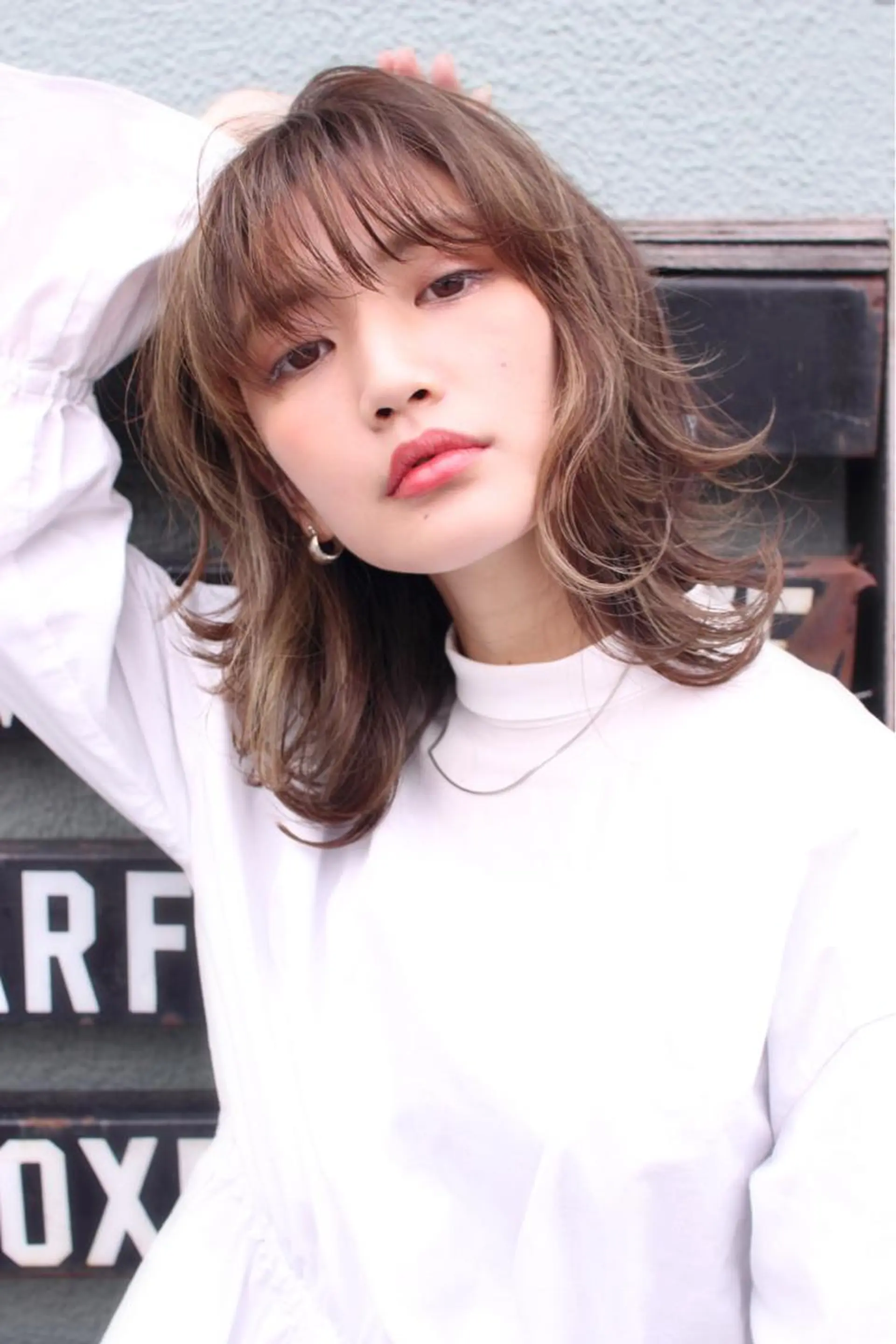 ミディアム ウルフカット 韓国ヘア♡おくれ毛♡ ボブ♡sayakaのヘアスタイル