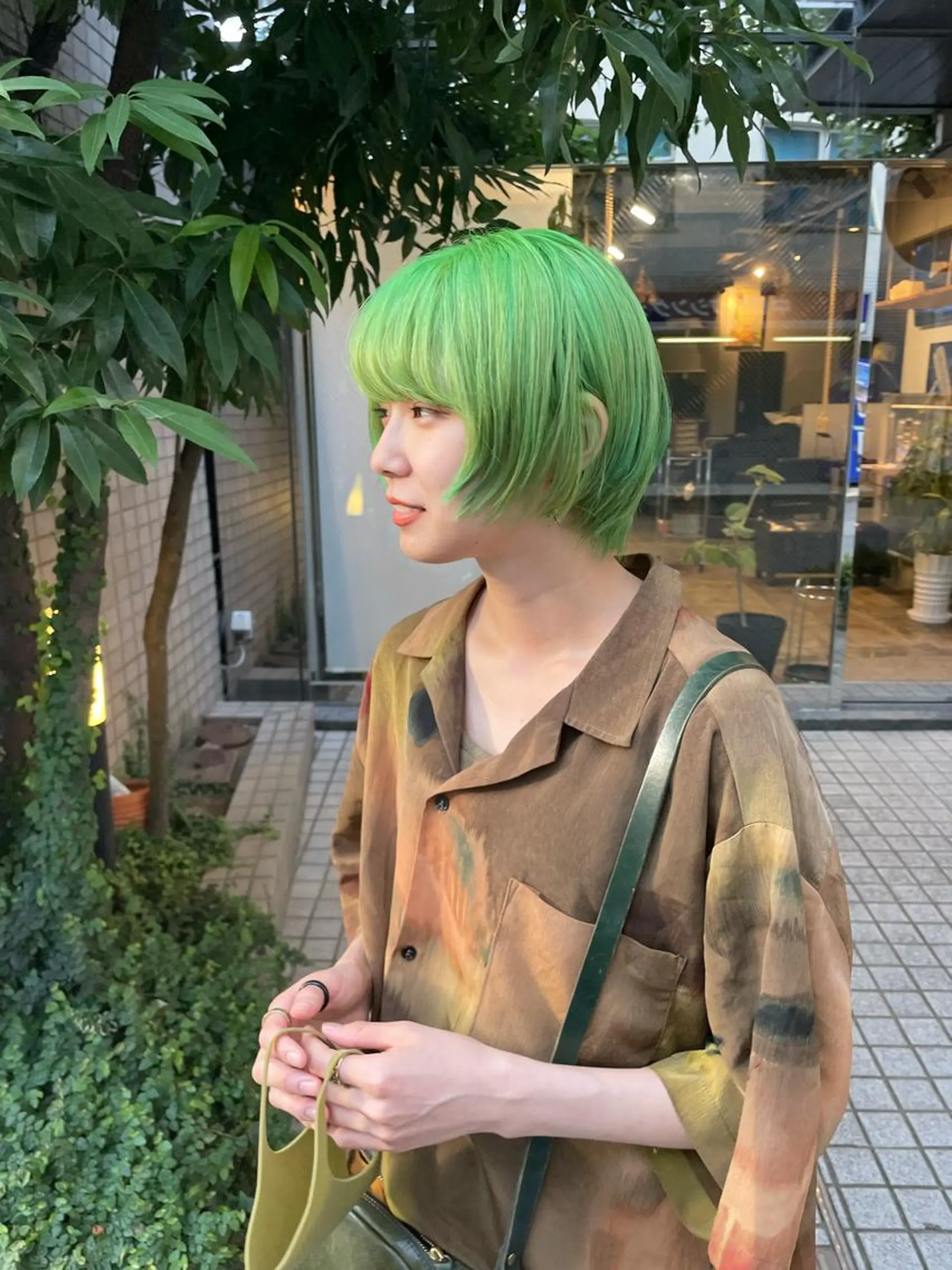 ショート カラー ヘアアレンジ ヘアカラー トリートメント inq sakae所属・りん🌷︎名古屋 透明感カラー/カットのヘアスタイル