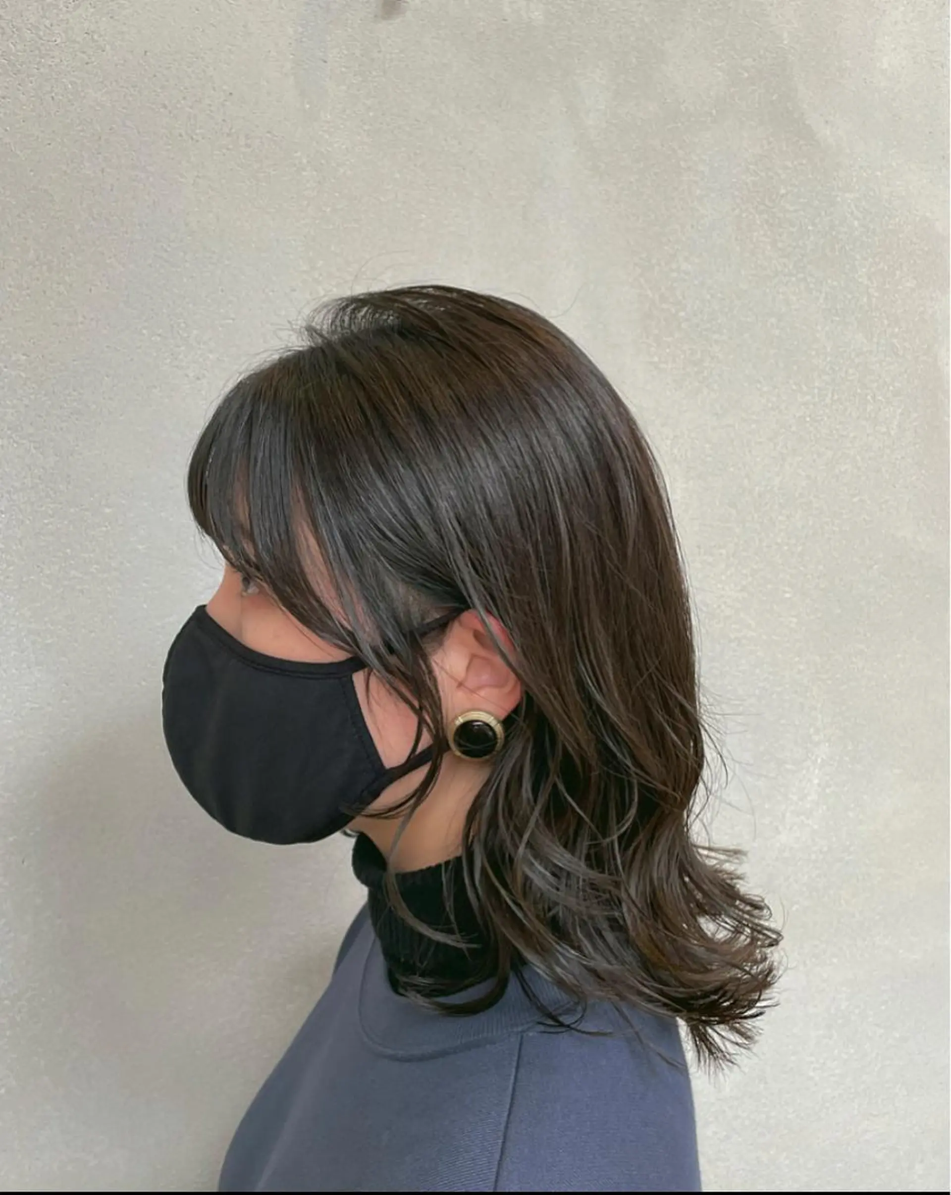 ミディアム カラー ベージュカラー オリーブベージュ 顔周りカット おくれ毛 沖縄/ヘアアレンジ /ナカノのヘアスタイル