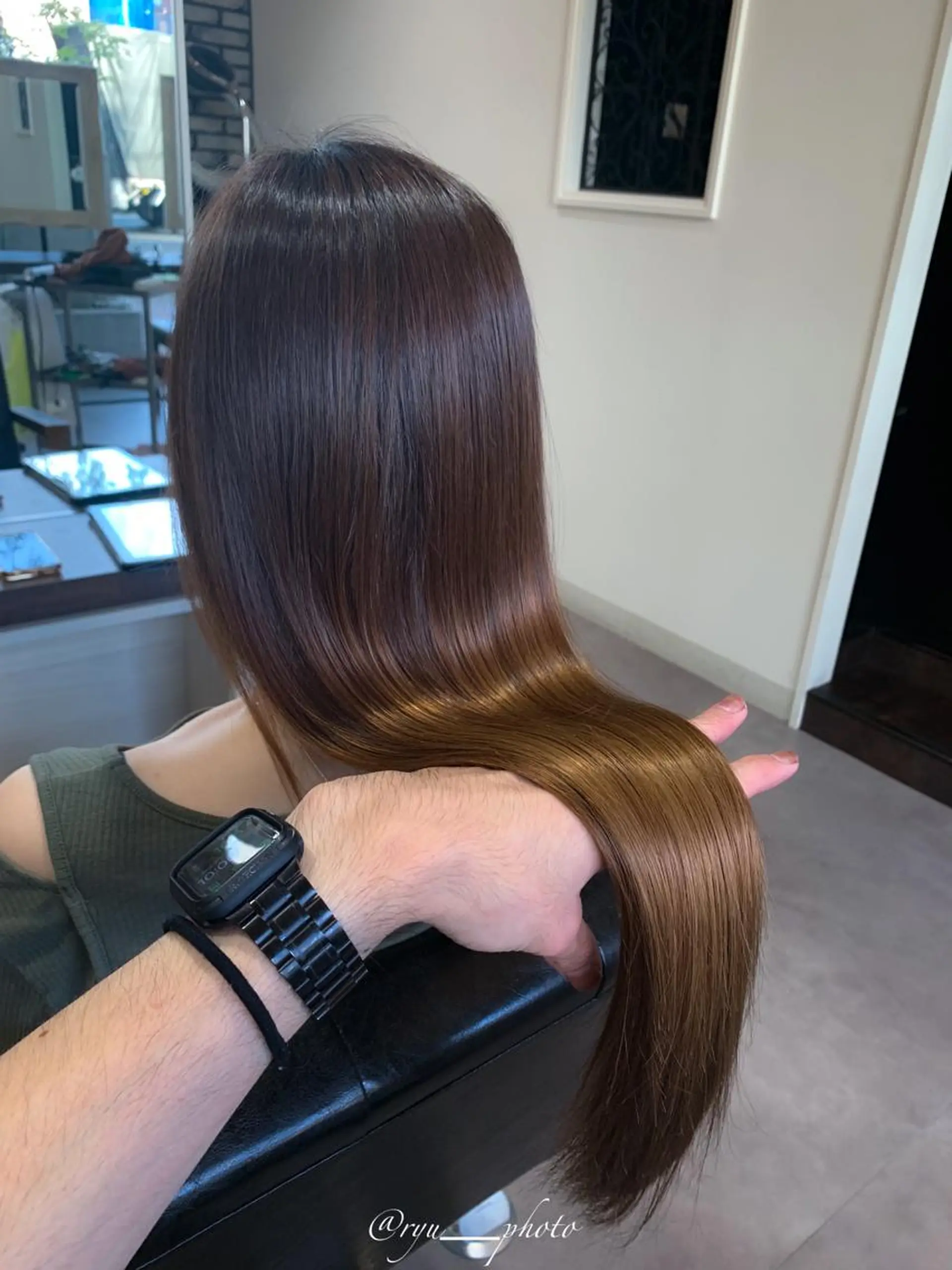 ロング カラー カット ヘアカラー トリートメント Uni.所属・地毛風ストレート/ 髪質改善/榎本流行のヘアスタイル