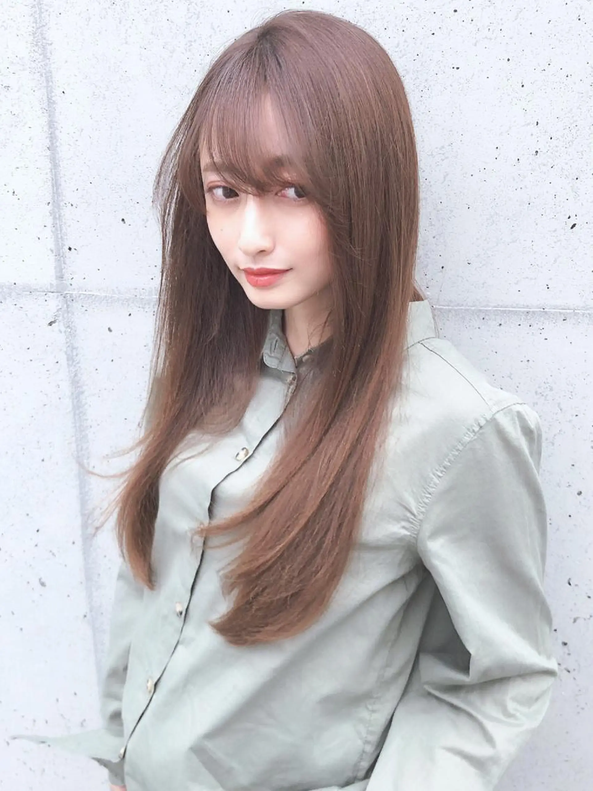 セミロング カラー カット トリートメント 髪質改善くすみカラー 🍀/石川大輔のヘアスタイル
