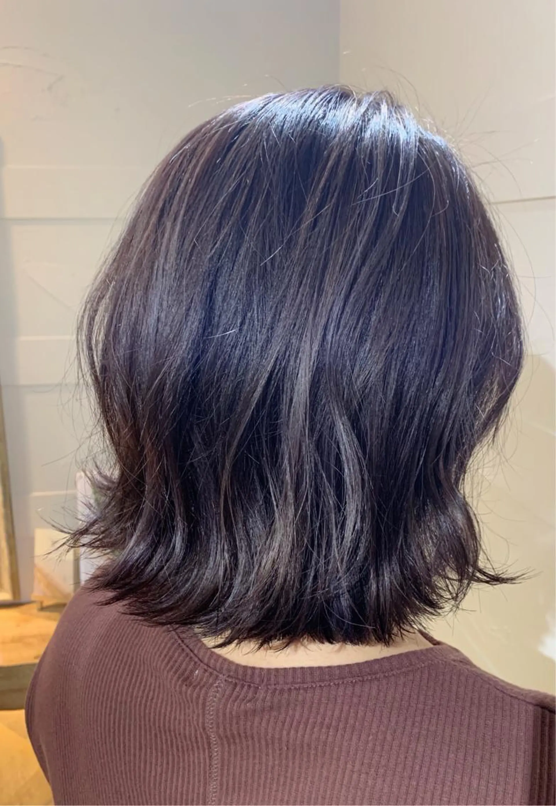 ミディアム カラー ダークグレー ハイライトカラー シルバー ハイライト カット ヘアカラー トリートメント 船津武俊 フナツタケトシのヘアスタイル