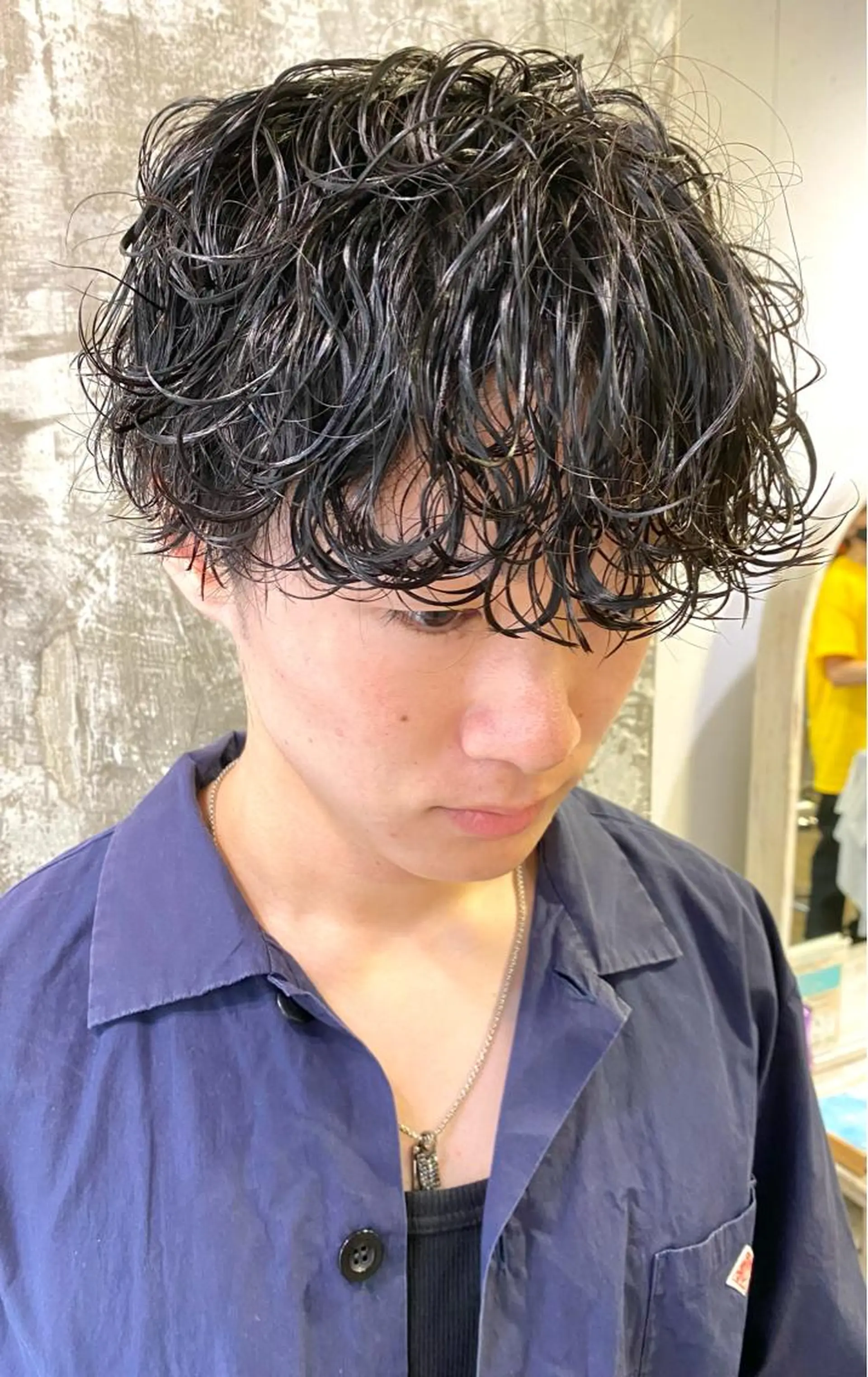 パーマ メンズ メンズパーマ 波巻きパーマ カット パーマ キタダ ヒロキのヘアスタイル