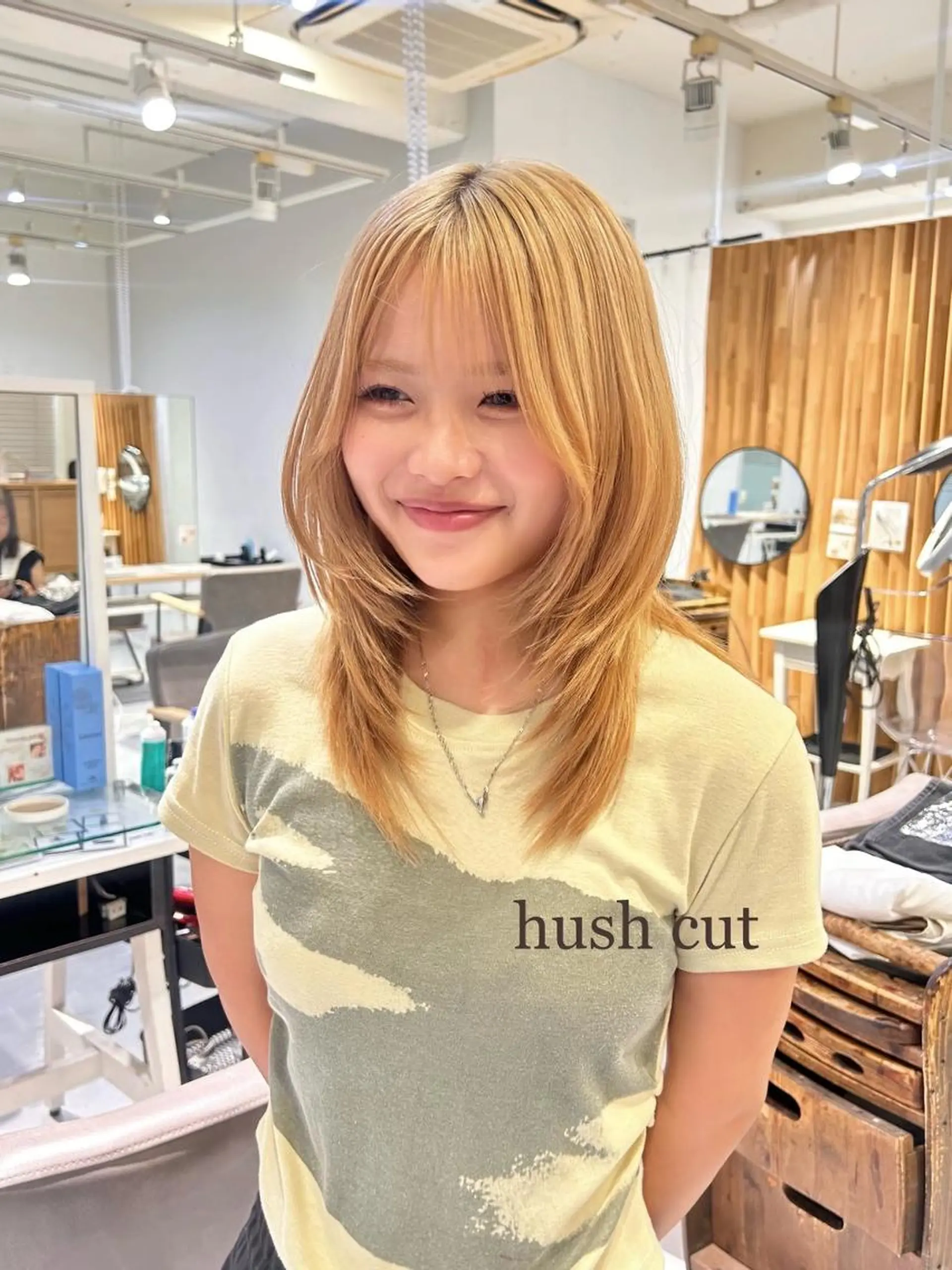 セミロング カット ヘアカラー トリートメント 韓国ヘア ‎🤍KANA🎀のヘアスタイル