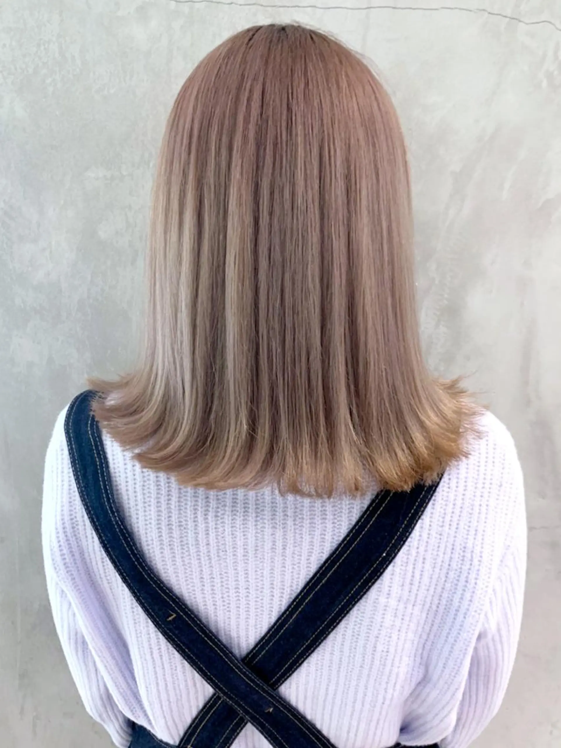 ミディアム カラー パーマ ヘアアレンジ ベージュカラー ITbyALBUM 中野店のヘアスタイル
