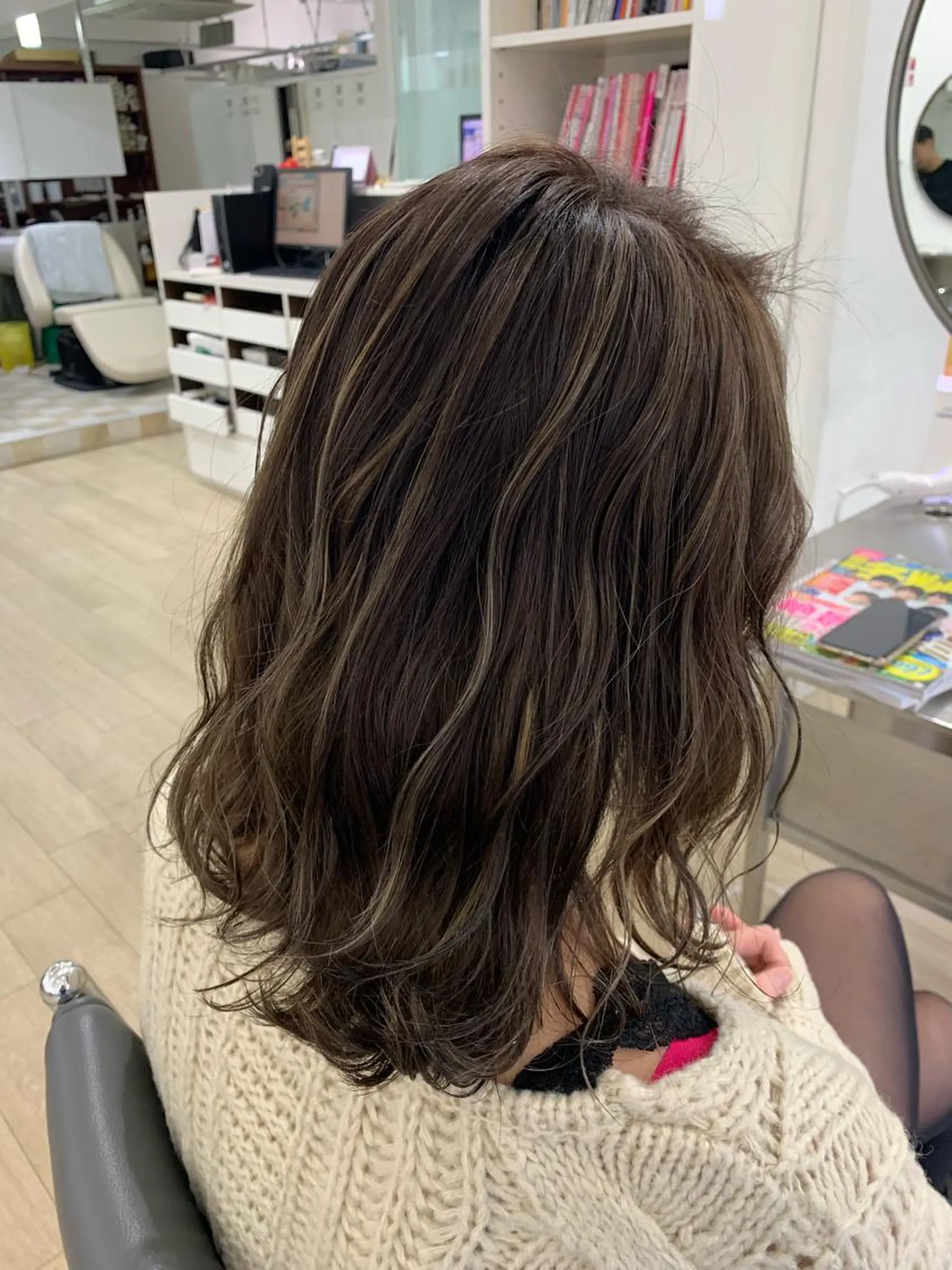 セミロング カラー Reb_keiji 👑小倉圭司のヘアスタイル