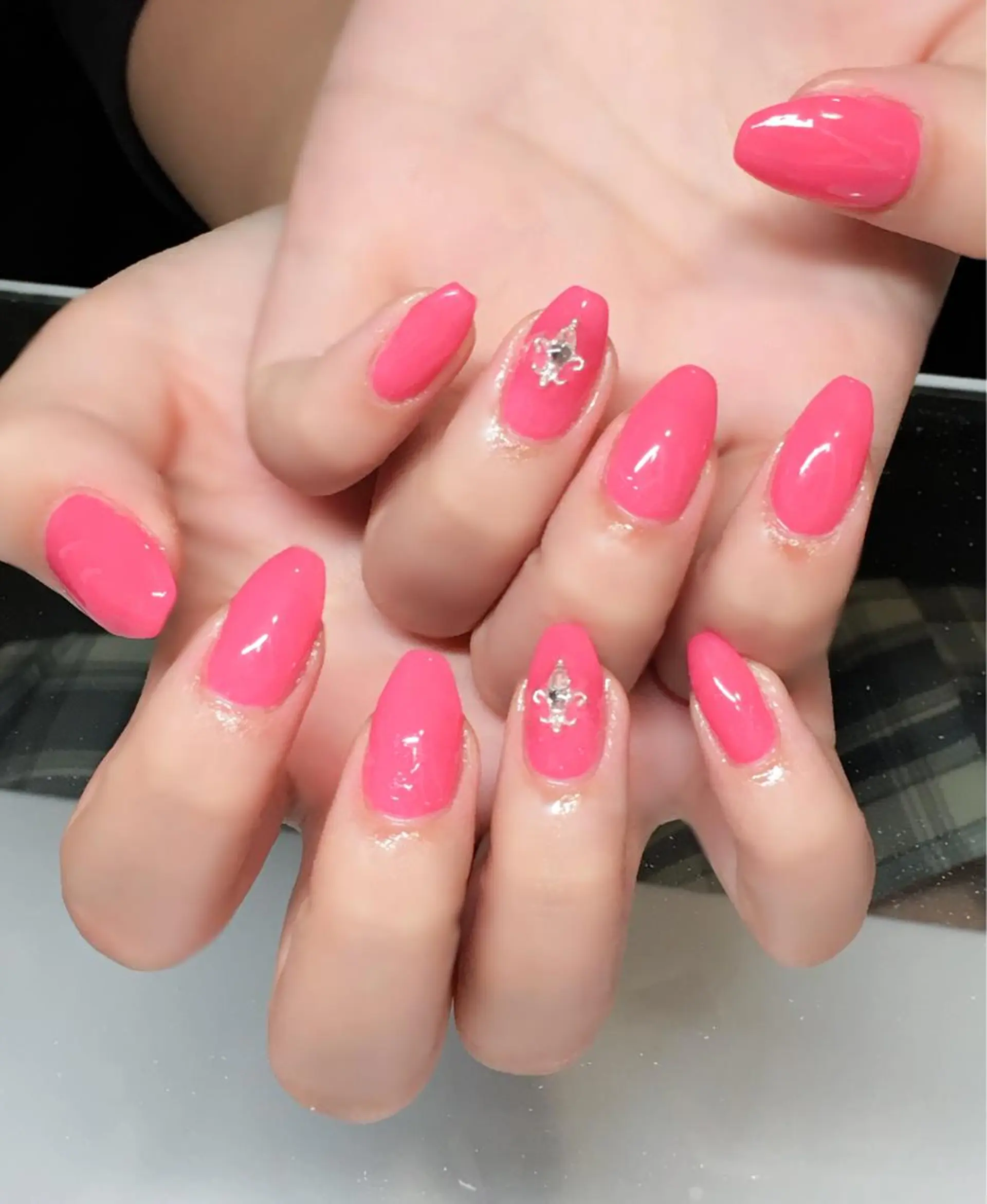 ネイル ジェルネイル ワンカラーネイル ピンク シンプルネイル Nyanco Nailのネイルデザイン