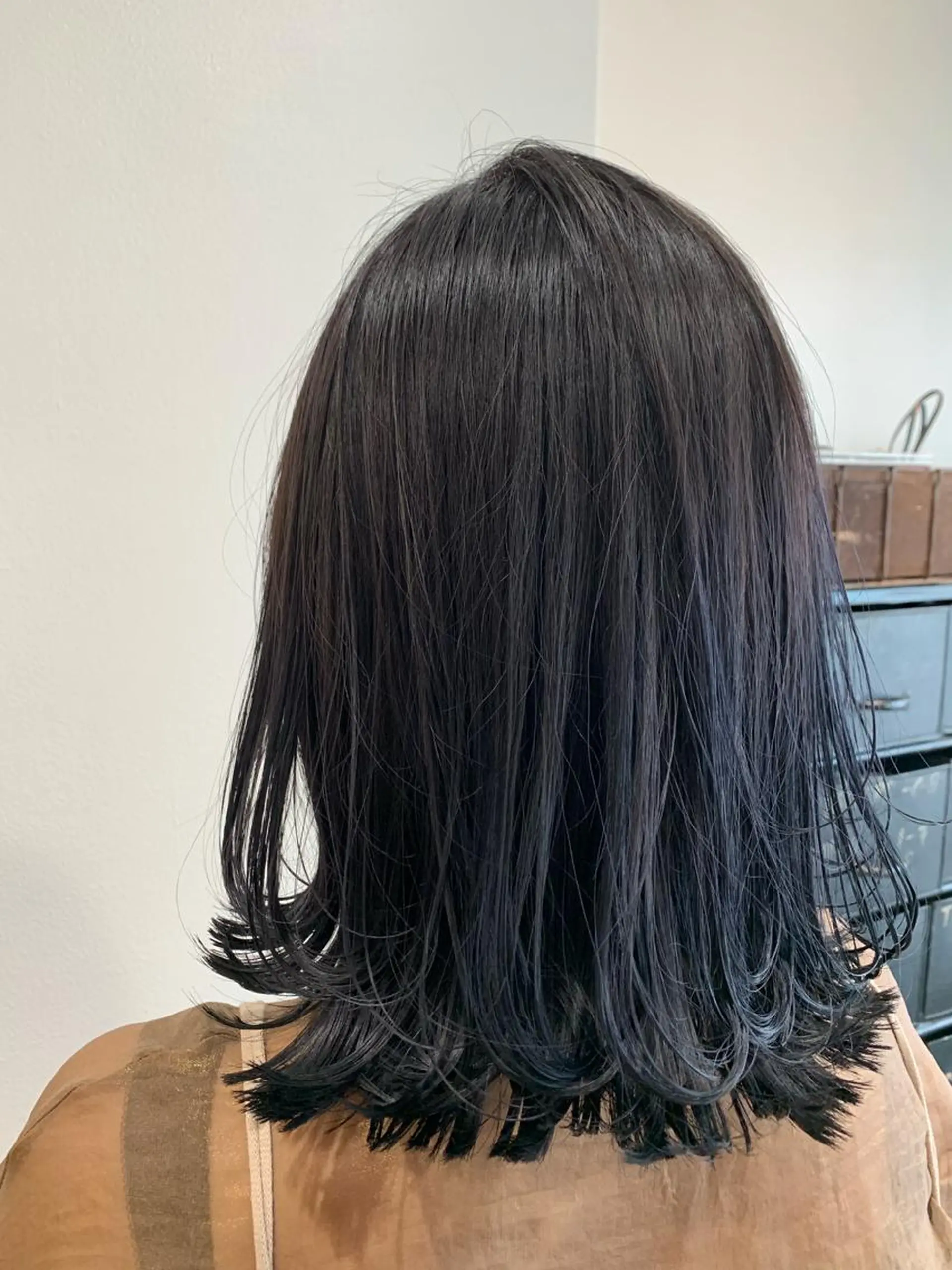 ミディアム カラー グレージュ 山崎 澪 レイヤーカット/大宮のヘアスタイル