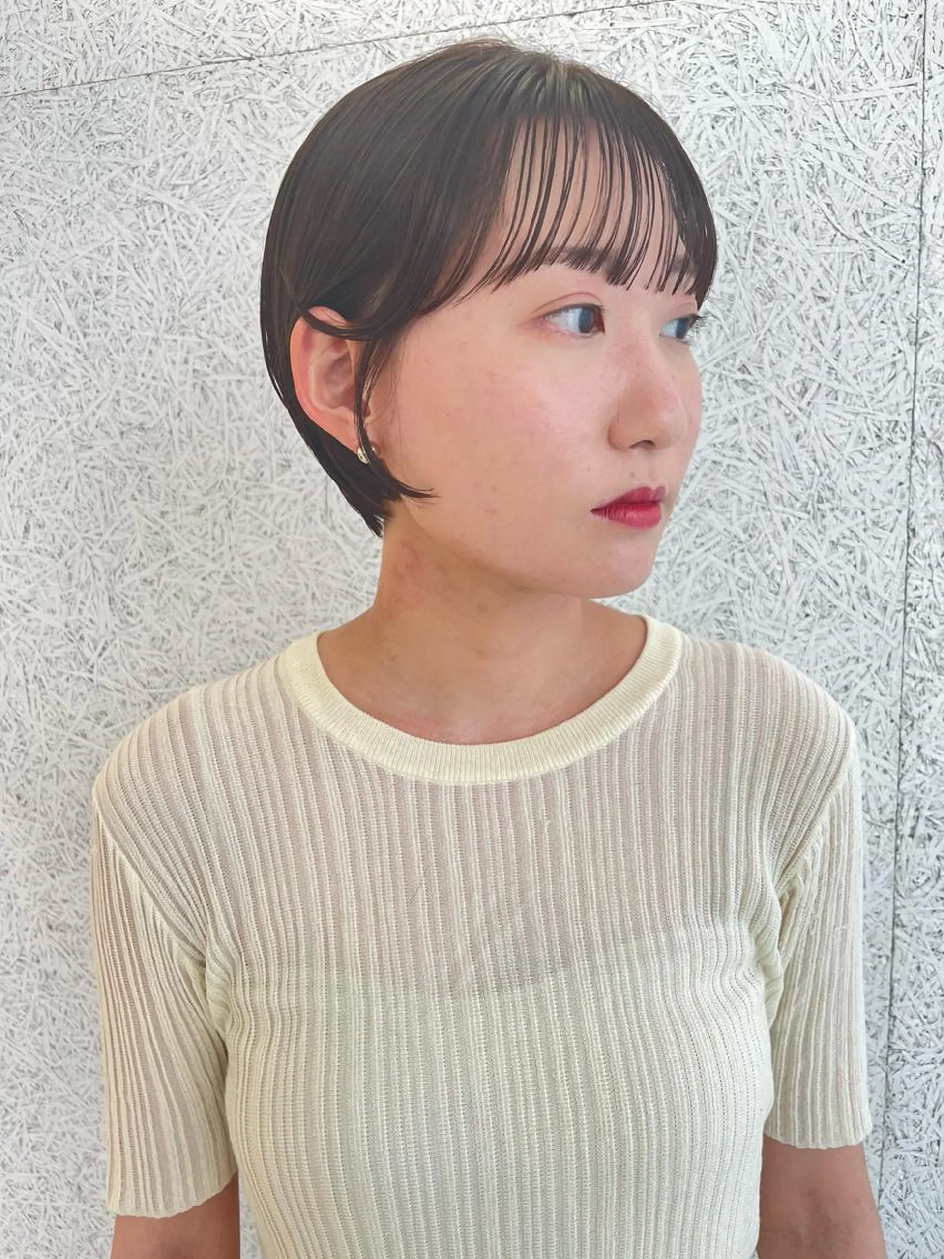 ショート カラー 顔周りカット SOYON 🤍CHIZU🤍.のヘアスタイル