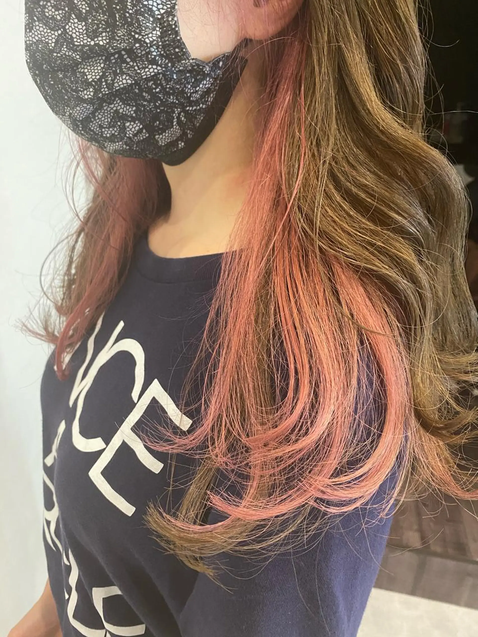 ロング カラー イヤリングカラー HARUKIMINATO横浜所属・デザインカラー モデル募集🌈のヘアスタイル