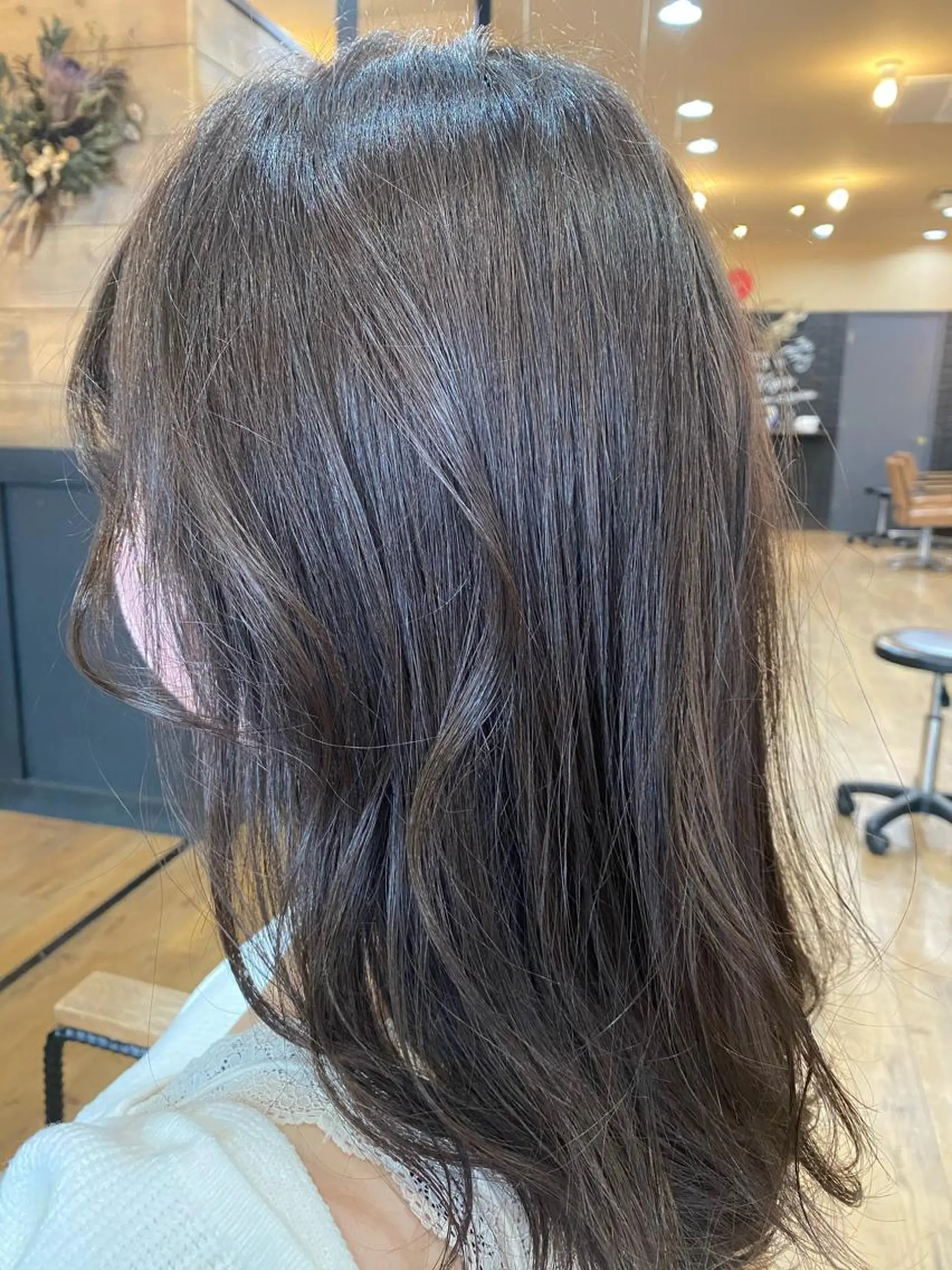 セミロング カラー グレージュ ヘアカラー トリートメント ヘッドスパ 特殊カラー特化 ✂️SHIAN フジのヘアスタイル