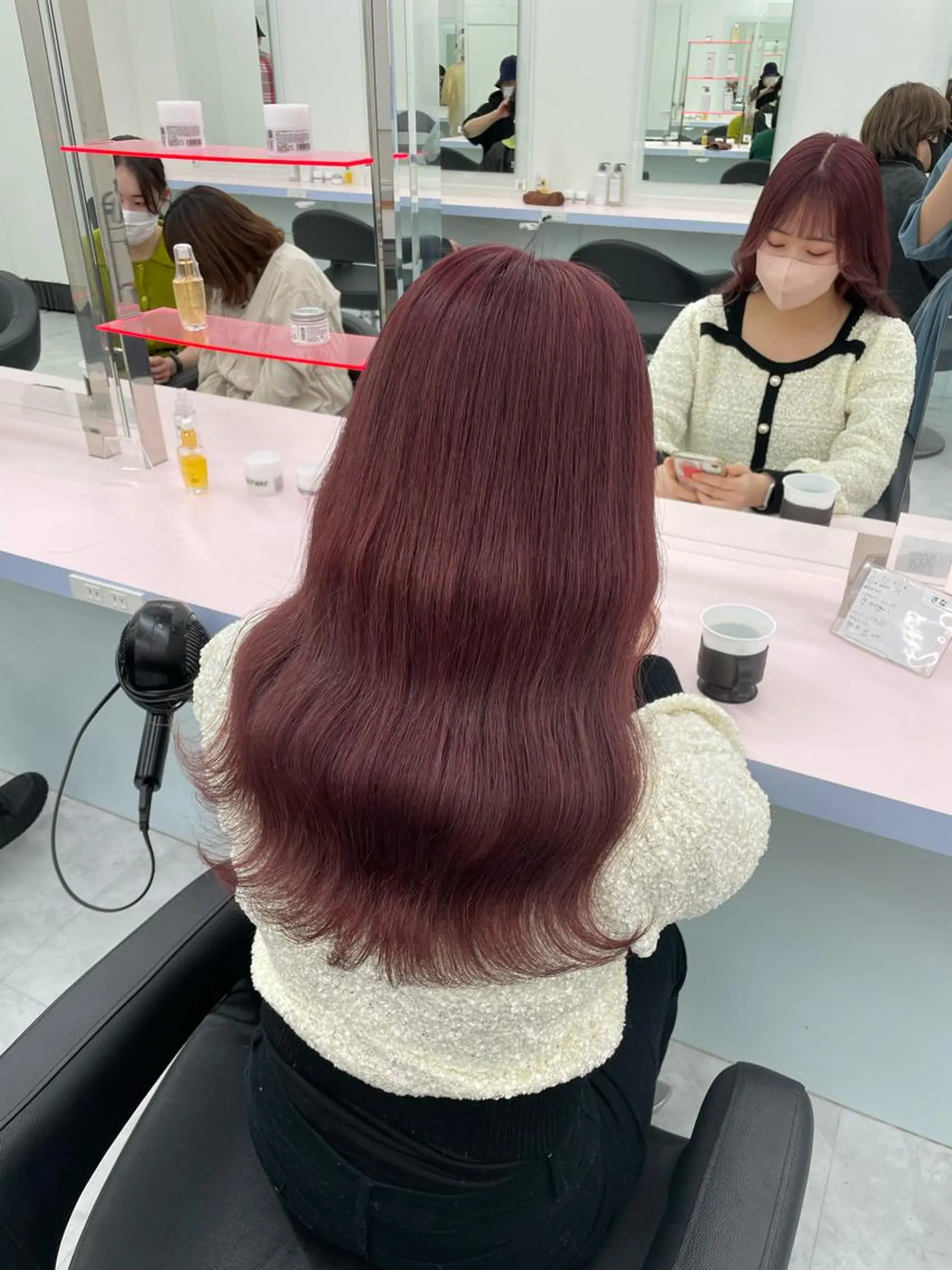 ロング ヘアカラー トリートメント ヘッドスパ ヘアセット ❄️THEATER 透明感カラー❄️のヘアスタイル