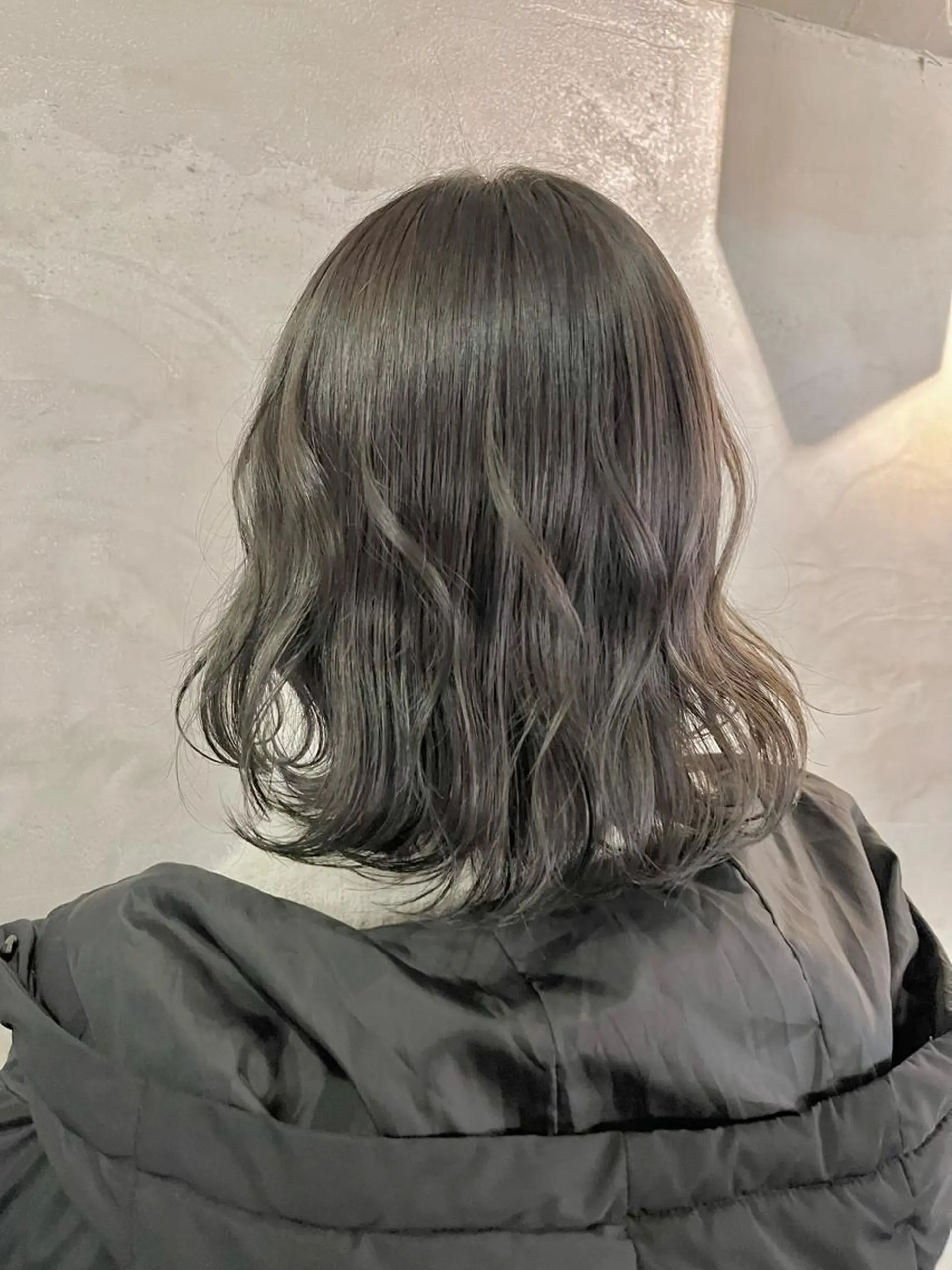 ミディアム カラー グレージュ カット ヘアカラー FUJINO RYOのヘアスタイル