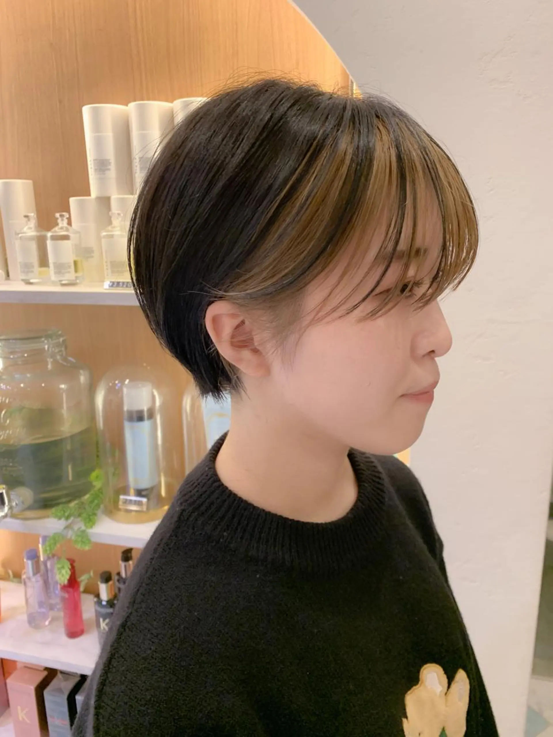 ショート 丸みショート ミストバング ショートヘア カット ヘアカラー トリートメント 紺野紘三 /韓国/ショートのヘアスタイル