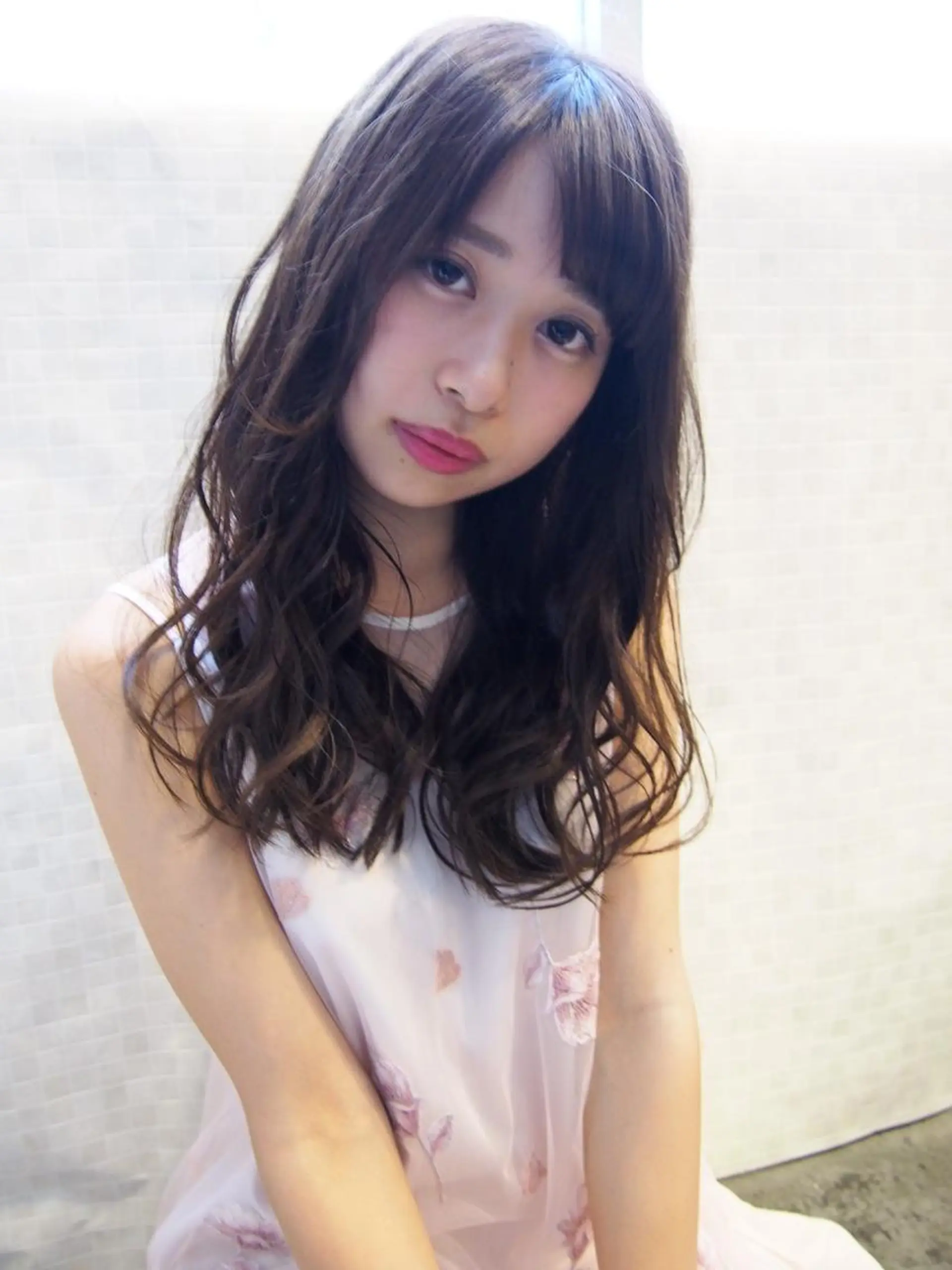 セミロング ほさか しんごのヘアスタイル