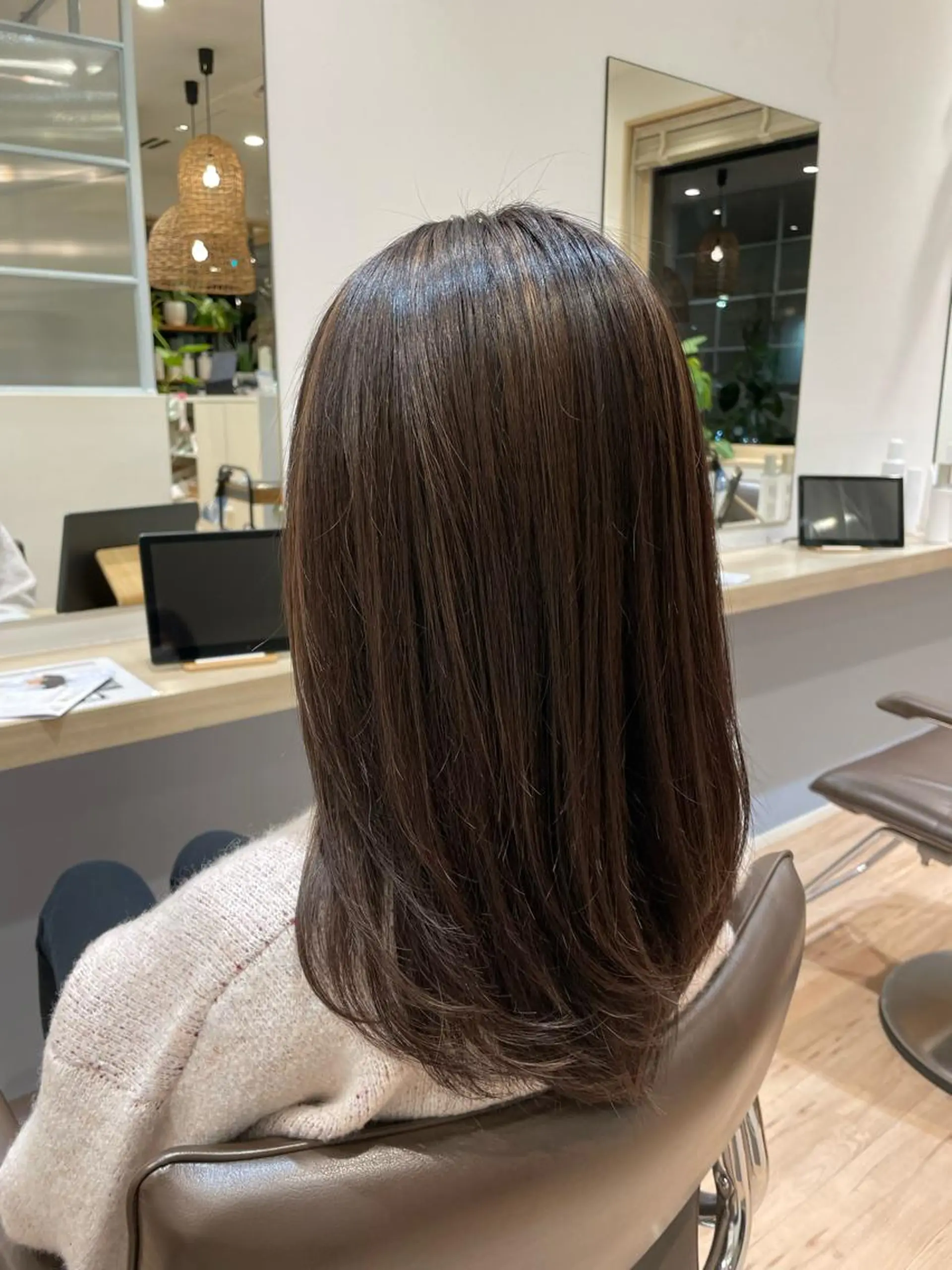 ロング カット ヘアカラー トリートメント 白髪ぼかしハイライト 💫ミネ　ヒロシのヘアスタイル