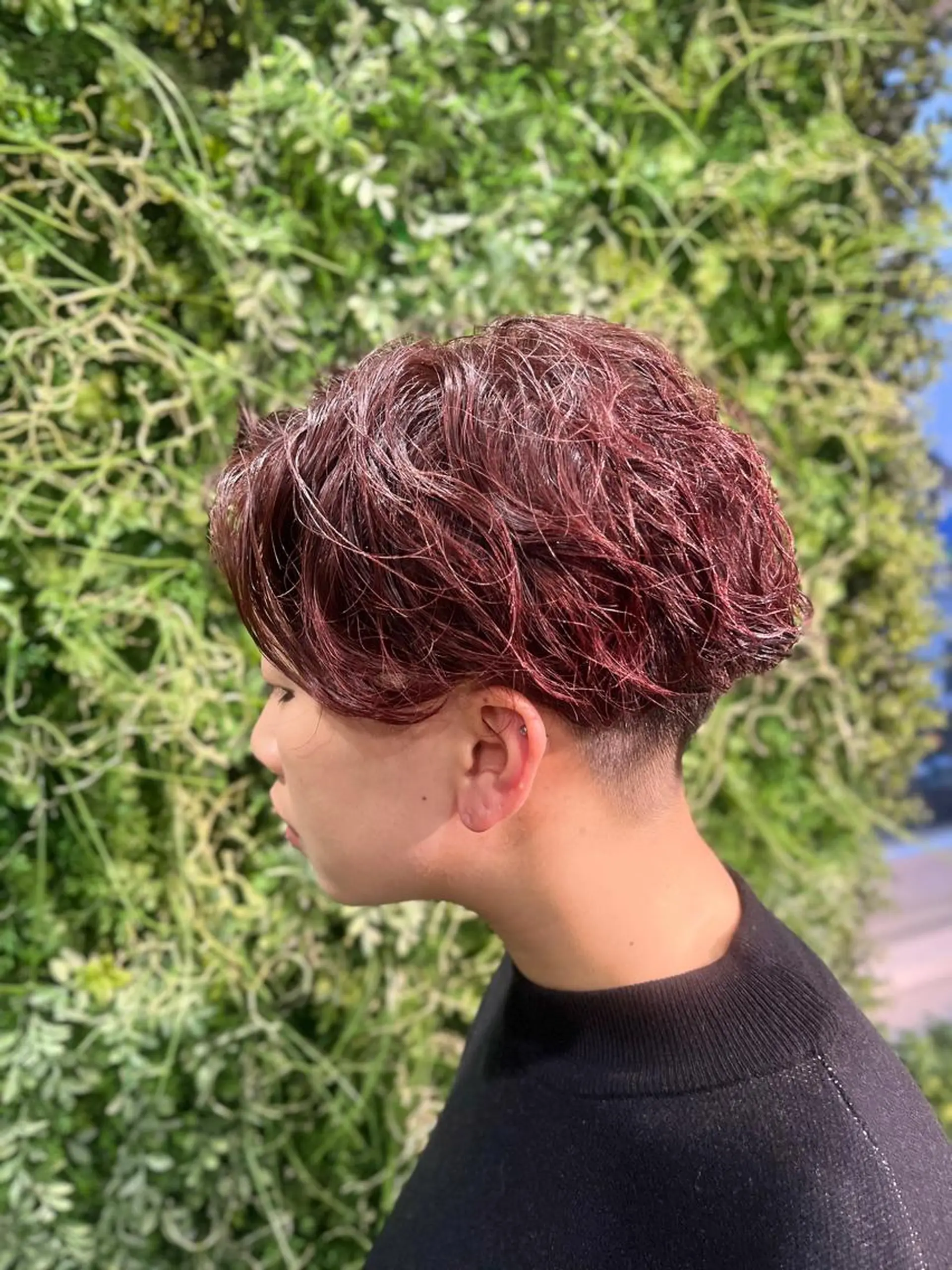 ミディアム パーマ 松澤 勇輝のヘアスタイル