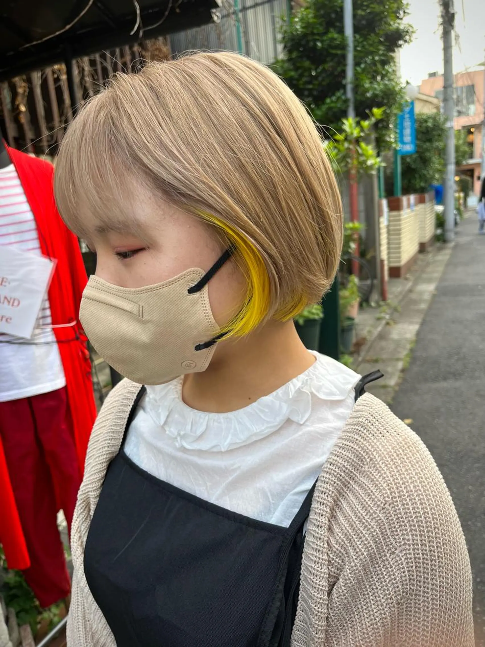 ミディアム カラー ミディアムパーマ バレイヤージュ ブリーチ ケアブリーチ ダブルカラー KAH所属・Koichi Satoのヘアスタイル