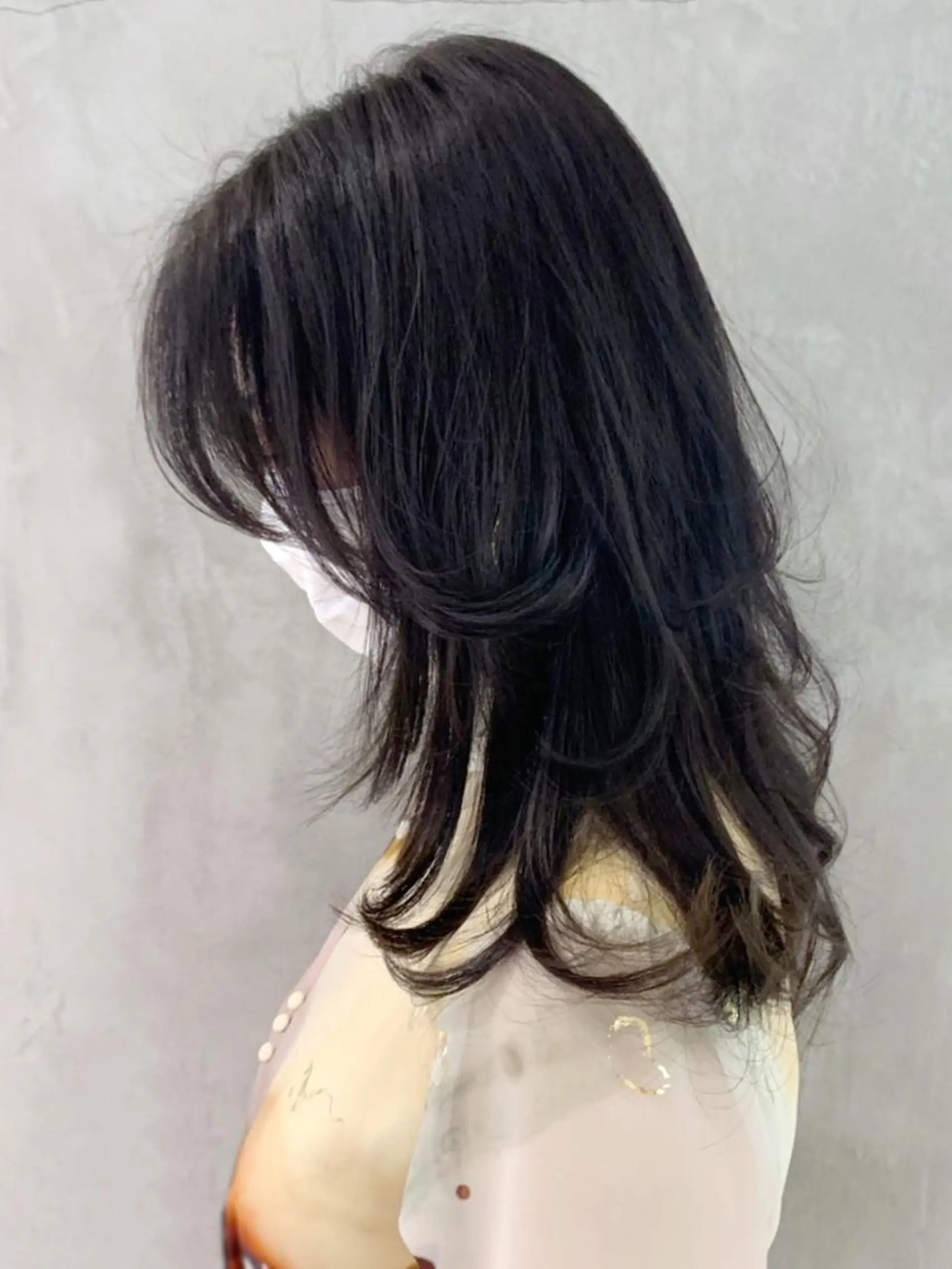 セミロング カラー パーマ ヘアアレンジ ハイレイヤー レイヤーカット ITbyALBUM 中野店のヘアスタイル