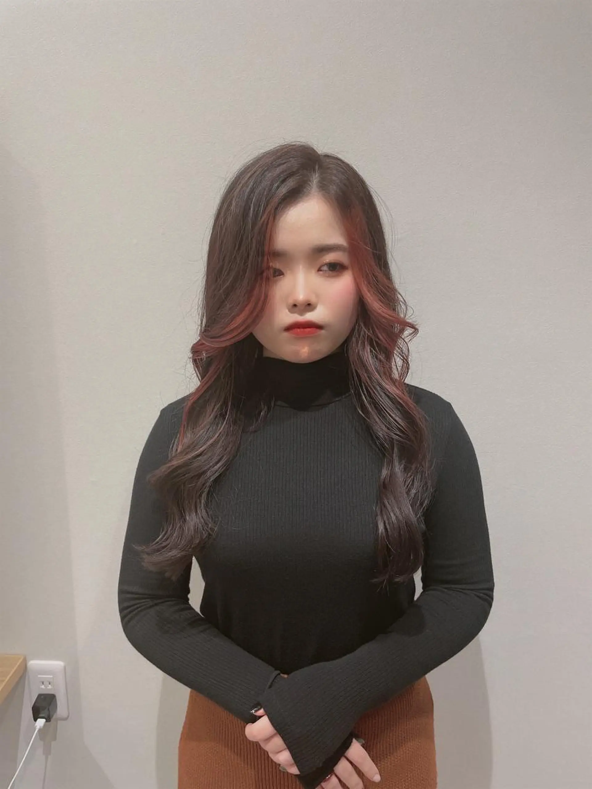 ロング カラー ヘアアレンジ 透け感カラー asukaのヘアスタイル