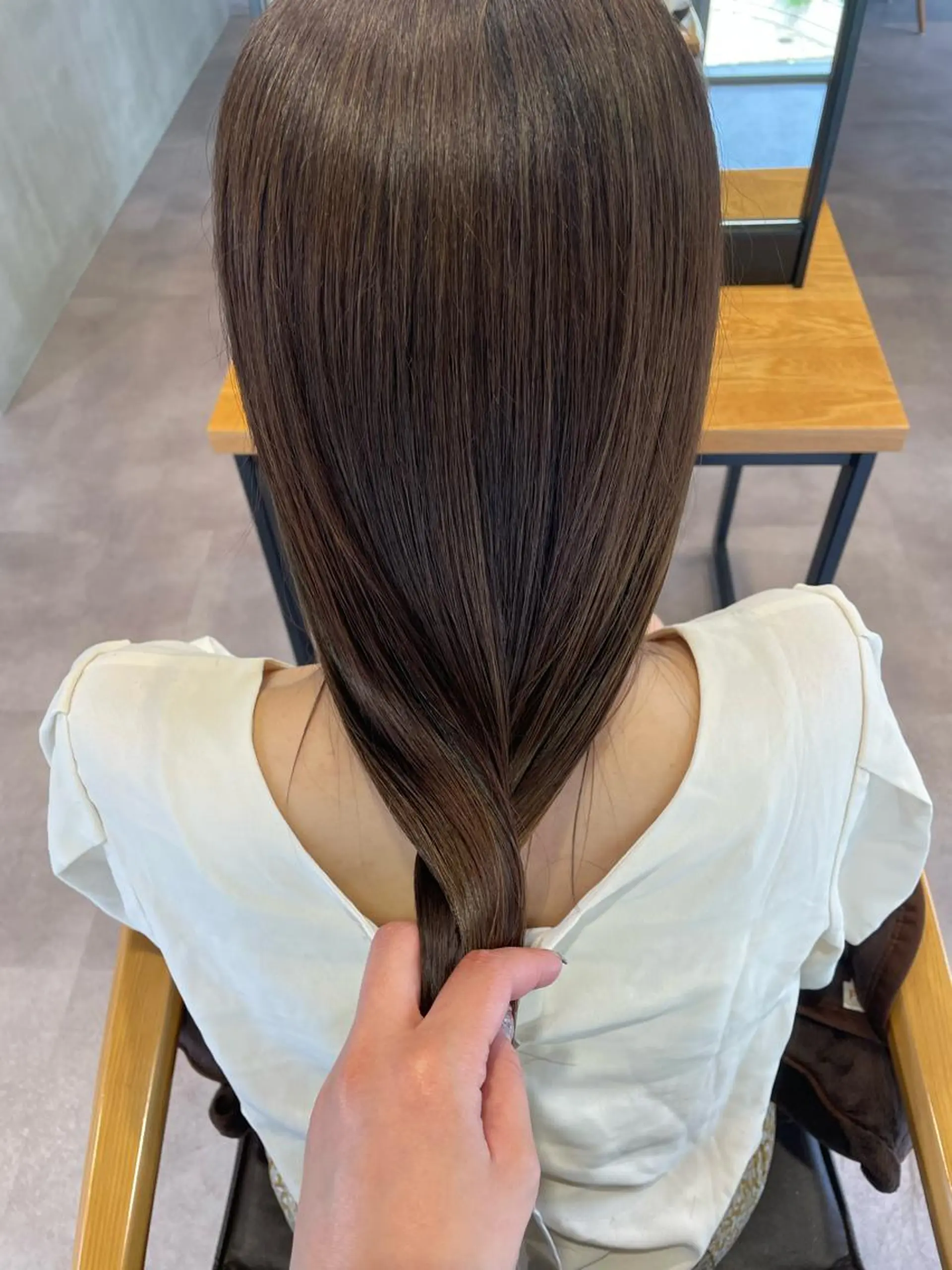 ロング カラー 透明感カラー ダークグレー イルミナカラー カット ヘアカラー トリートメント 韓国風/オシャレ /縮毛矯正/滝口琴未のヘアスタイル