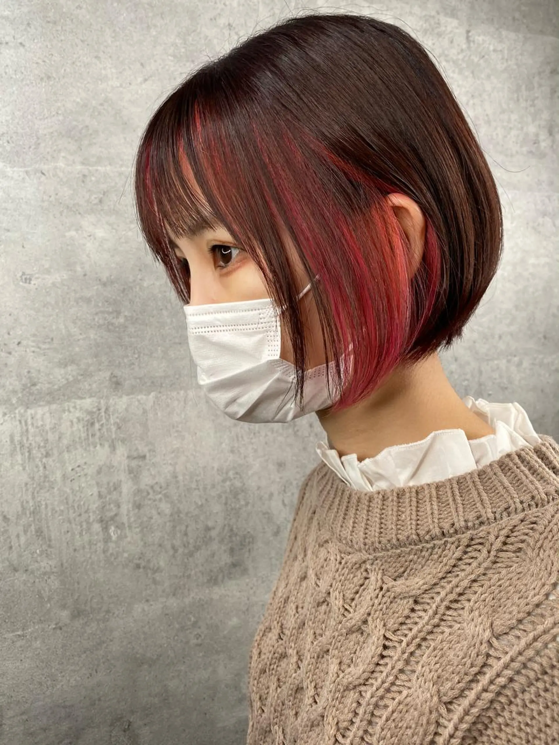 ショート ミストバング 和泉市フルール 吉田　瞬也のヘアスタイル