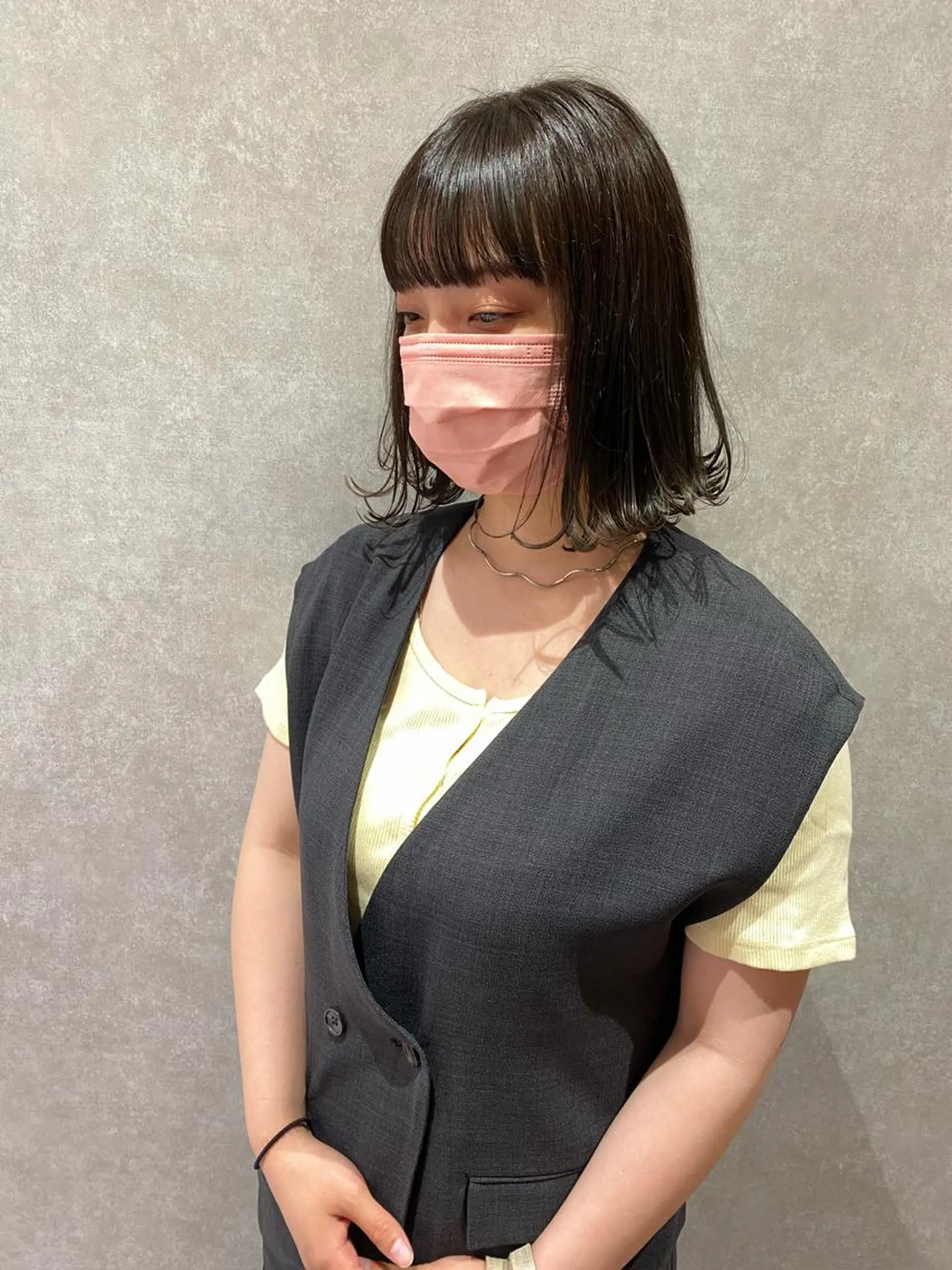 ミディアム カラー カット ヘアカラー トリートメント 韓国風デザイン 💐MIZUKI💐のヘアスタイル