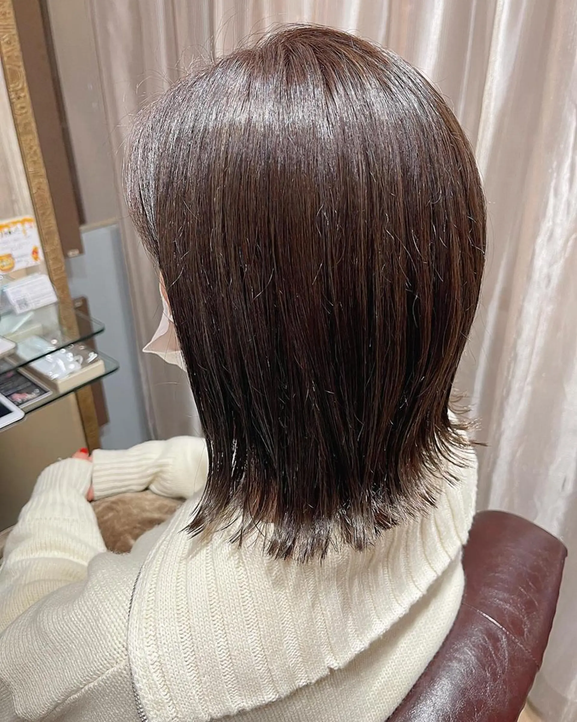 カラー ショートボブ アッシュ バレイヤージュ ミストバング ブリーチ 🫧髪質改善艶カラー _マエダ 🫧のヘアスタイル