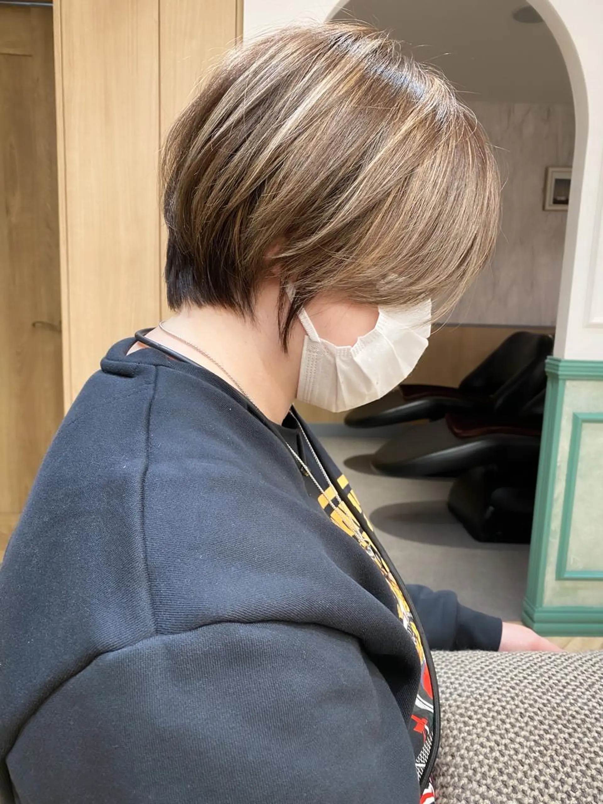 ショート カラー ショートボブ ボブ ショートヘア カット ヘアカラー トリートメント ショート ショートボブ斉藤航人のヘアスタイル