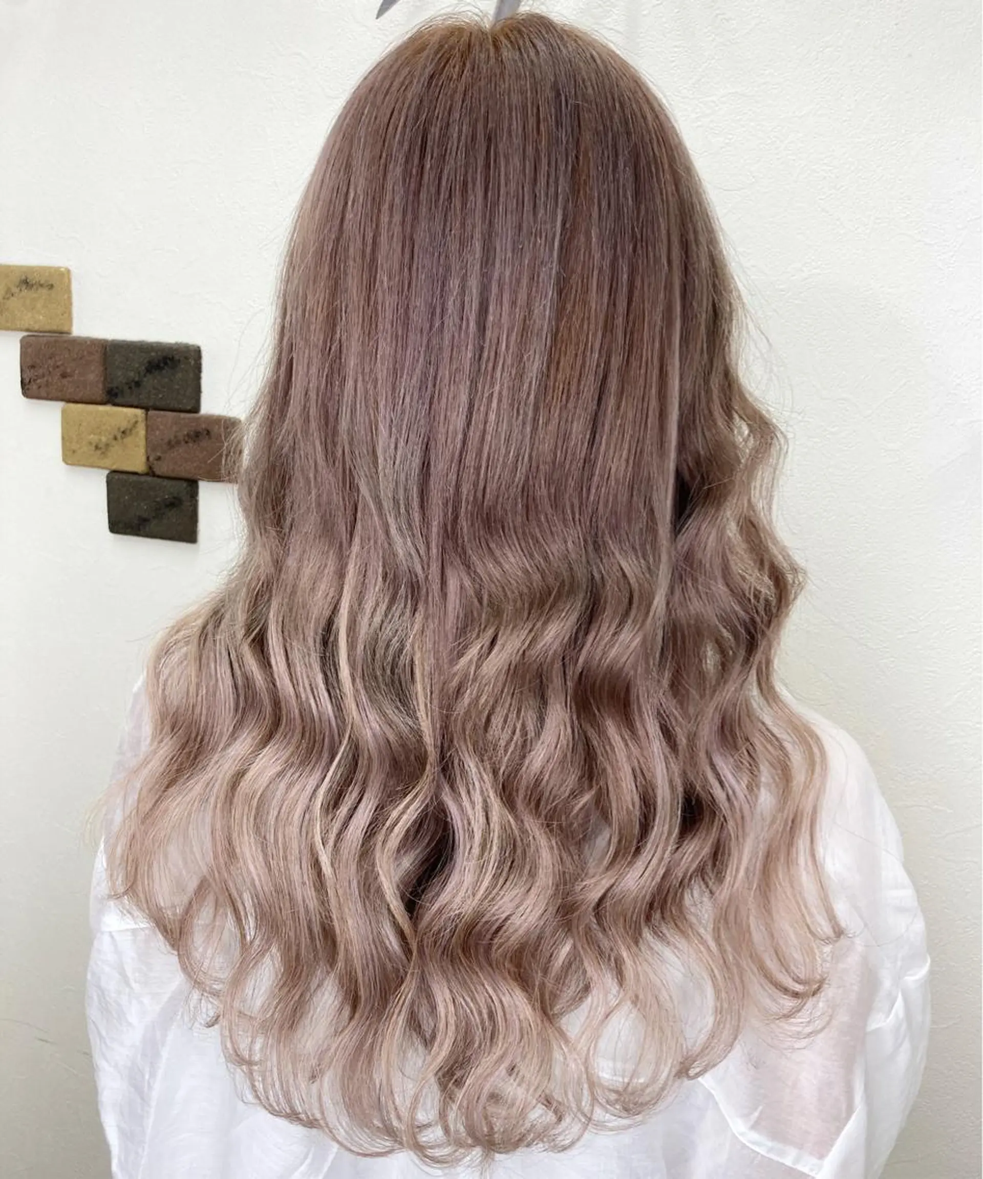 セミロング カラー シールエクステ アッシュ グラデーションカラー グレージュ エクステ KEISUKE/ 池袋✨エクステのヘアスタイル