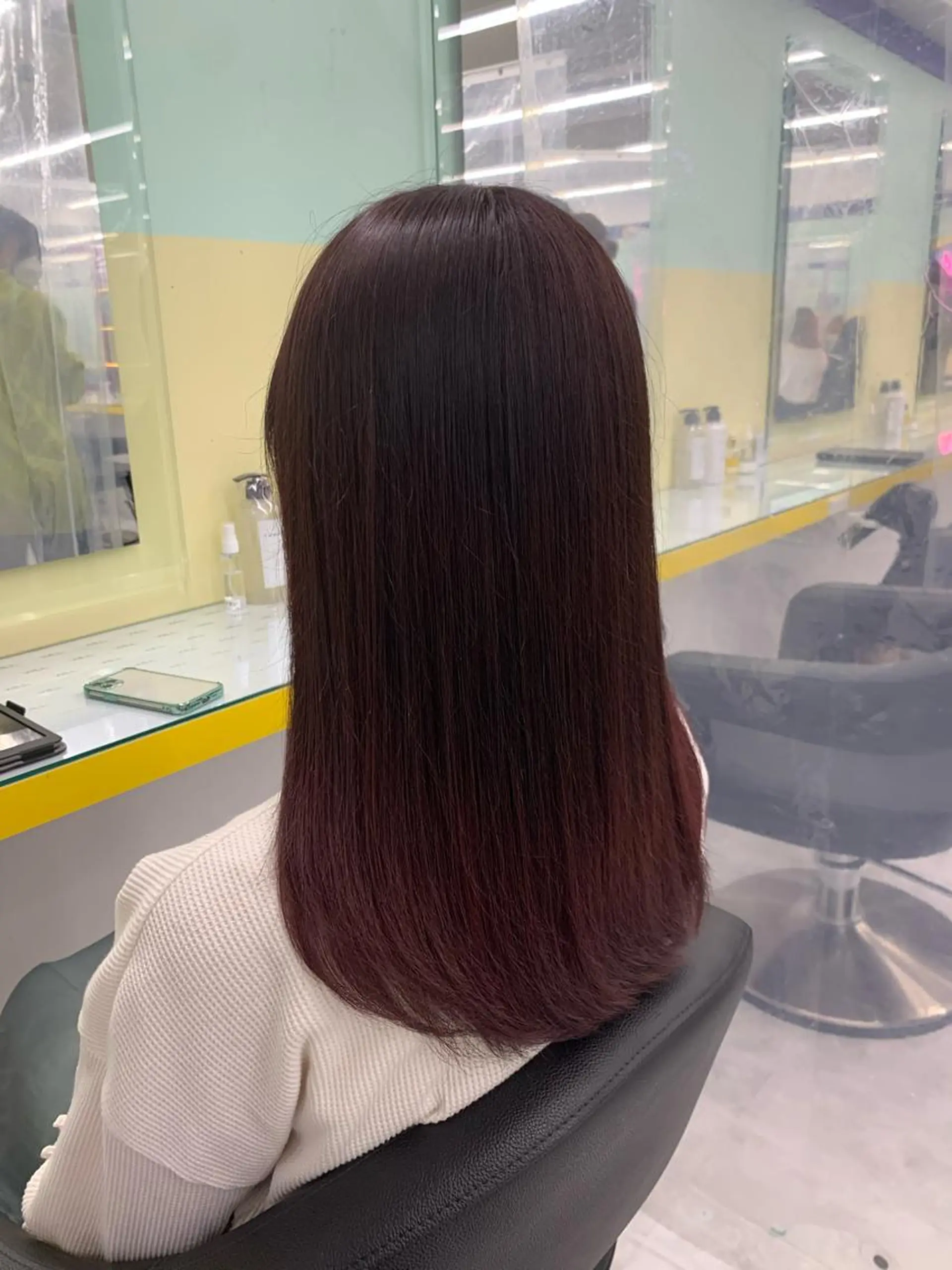 ロング ヘアカラー トリートメント ヘッドスパ ヘアセット 🌿透明感カラー‪ 縮毛矯正✨かずきのヘアスタイル