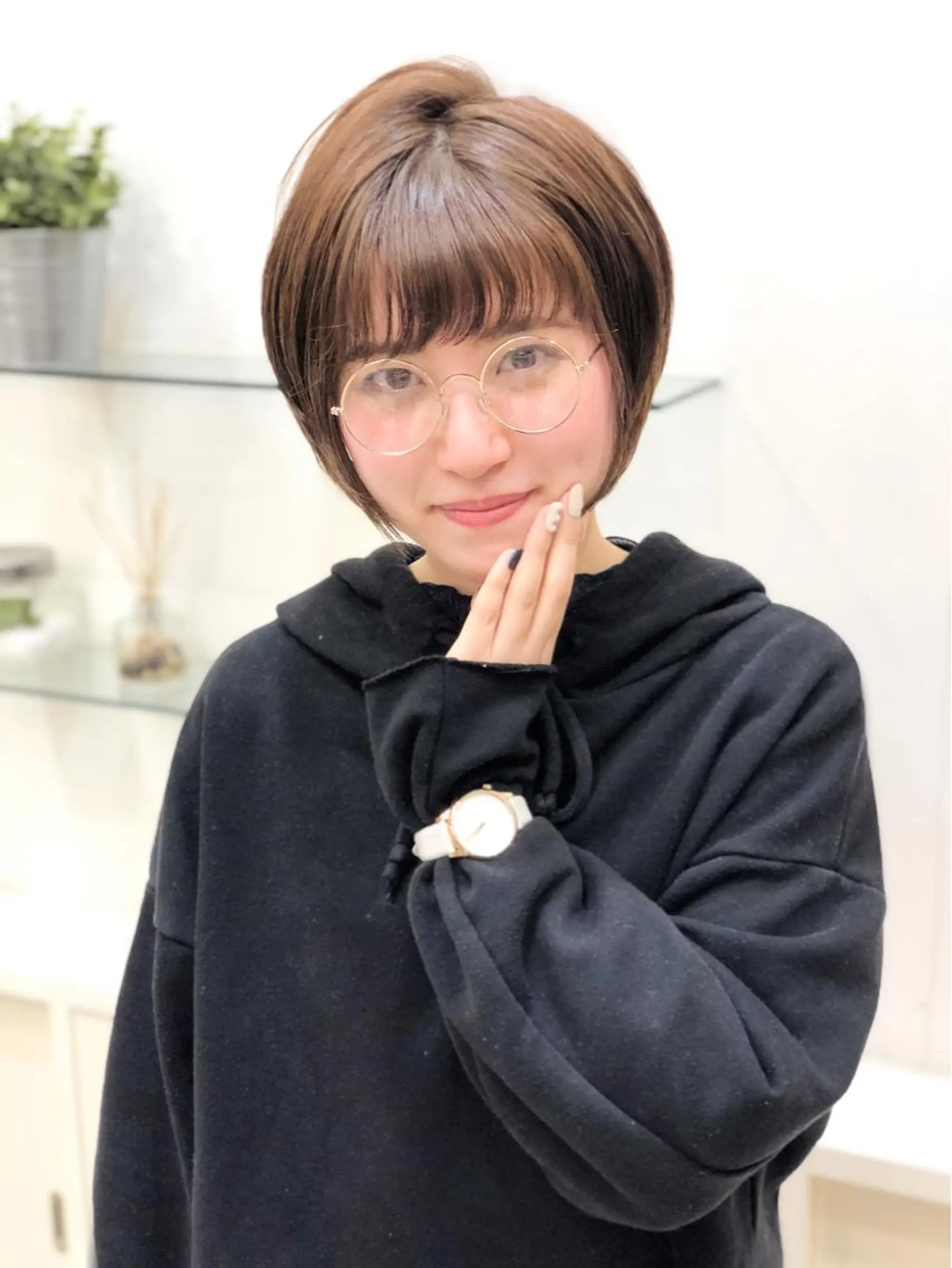 ショート カラー 顔周りカット ショートヘア ディレクター ノナカのヘアスタイル