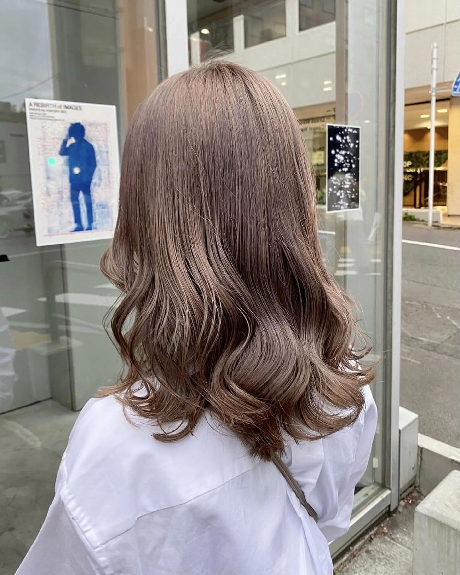 カラー ワインレッド🍒ラベ ンダーKiyokaのヘアスタイル
