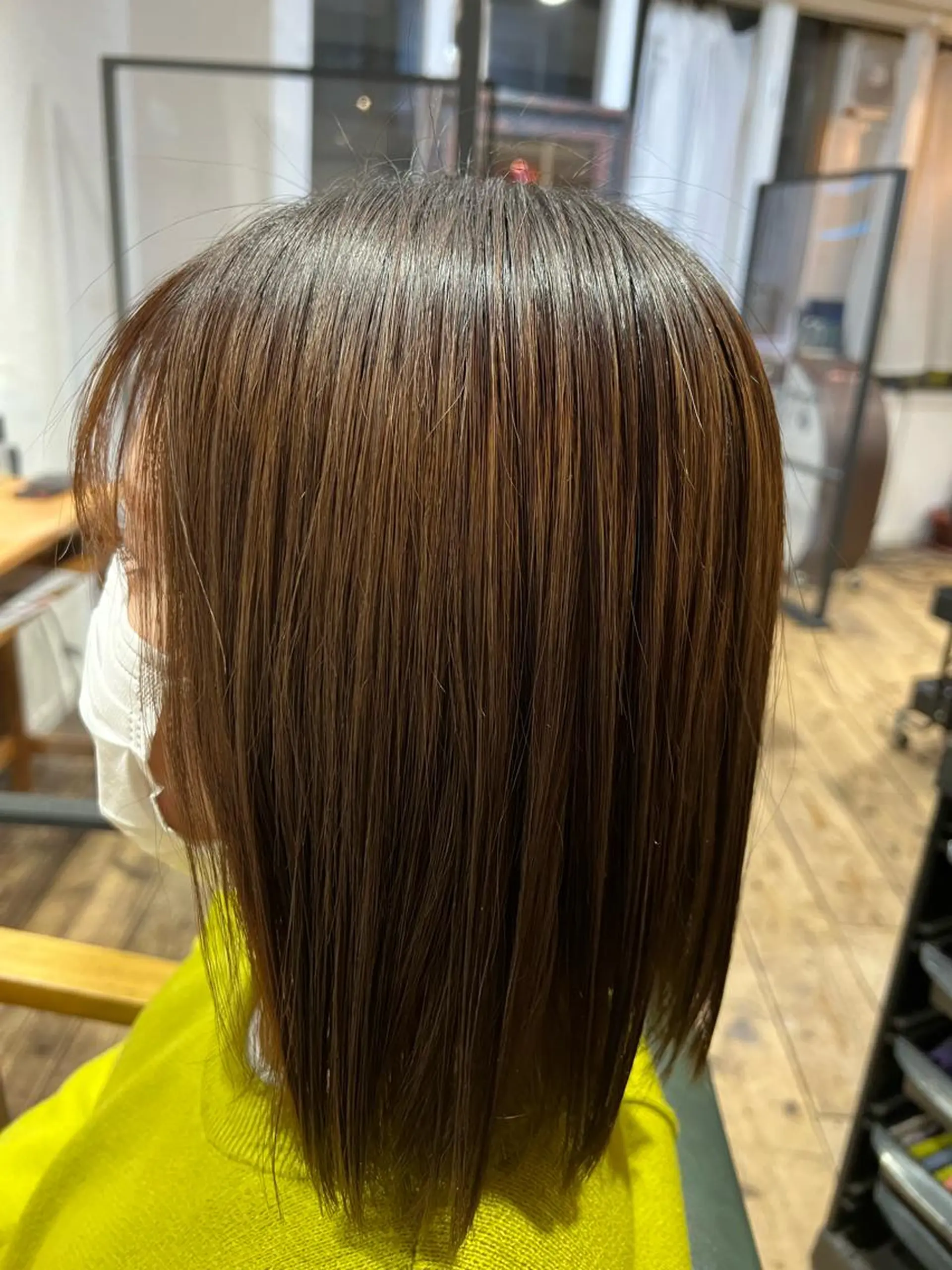 ミディアム 縮毛矯正 髪質改善/縮毛矯正/ 超高濃度水素ケアのヘアスタイル