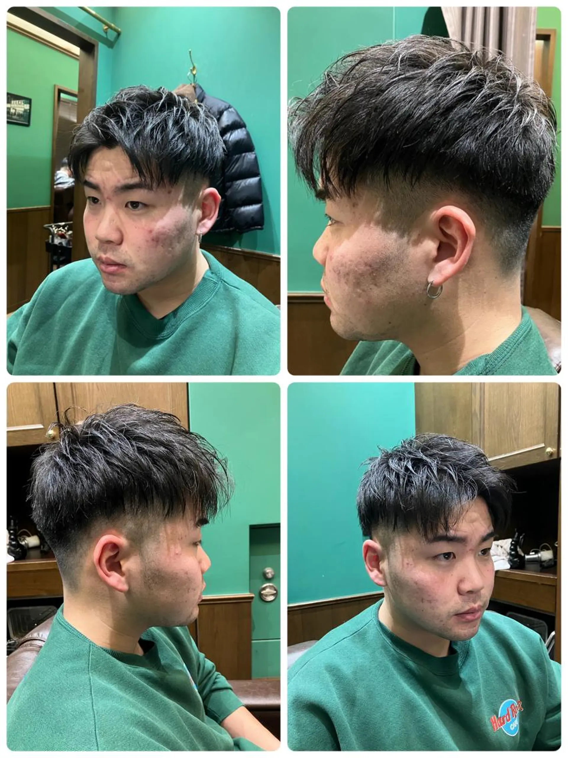 ショート メンズ フェードカット ツーブロック 大河 たいがのヘアスタイル
