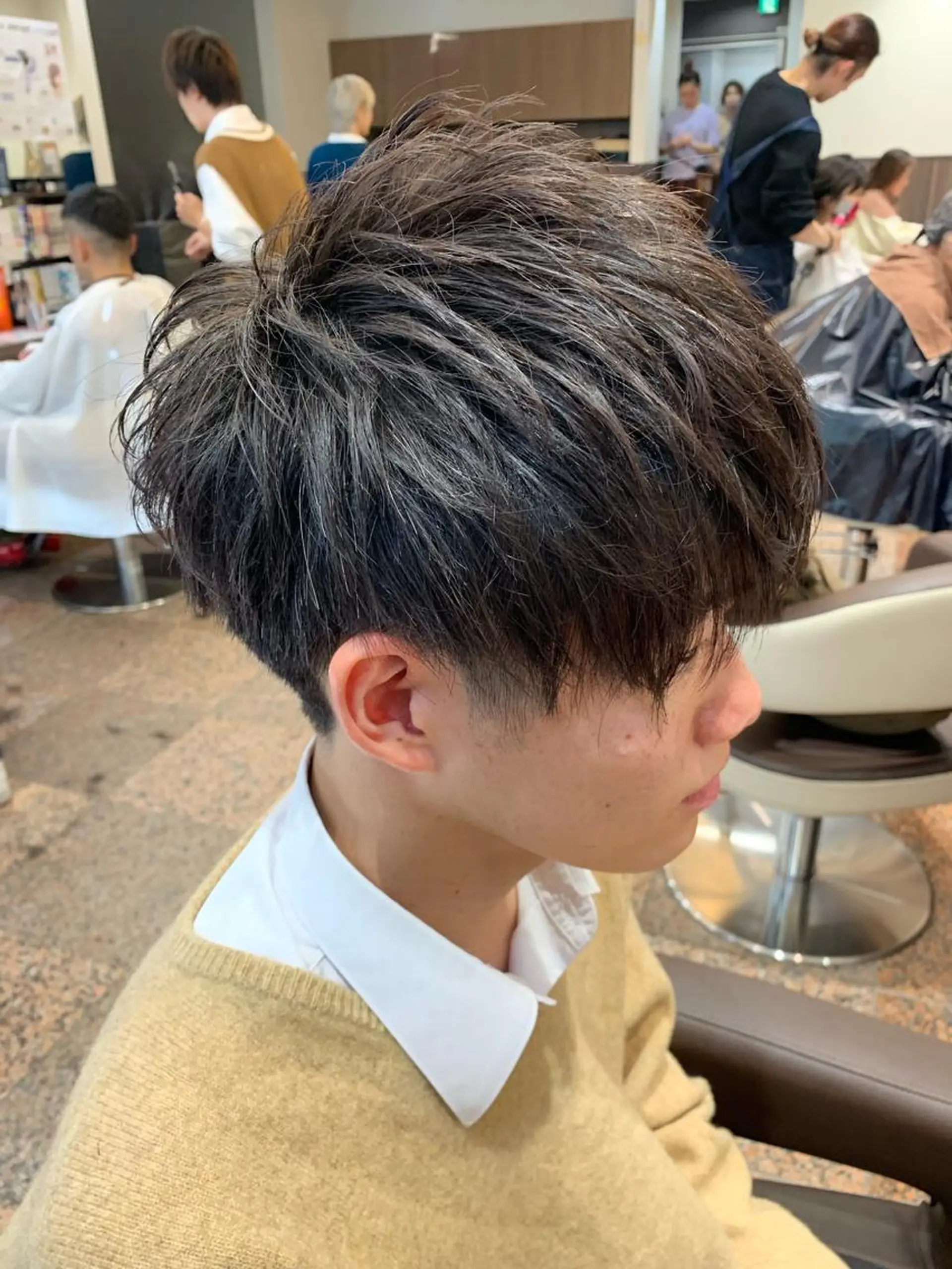 ショート パーマ メンズ マッシュ スパイキーショート ショートヘア IwAsh中山所属・✂︎中山ブリーチ・ パーマ✂︎露木智也のヘアスタイル