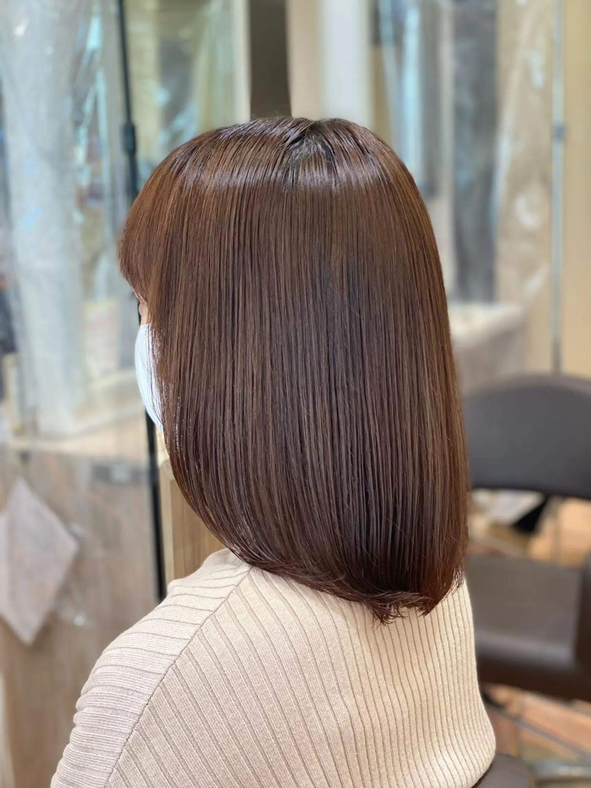 ミディアム ボブ 小顔カット トリートメント 🍀艶髪.美髪🍀 岡部恒輝のヘアスタイル