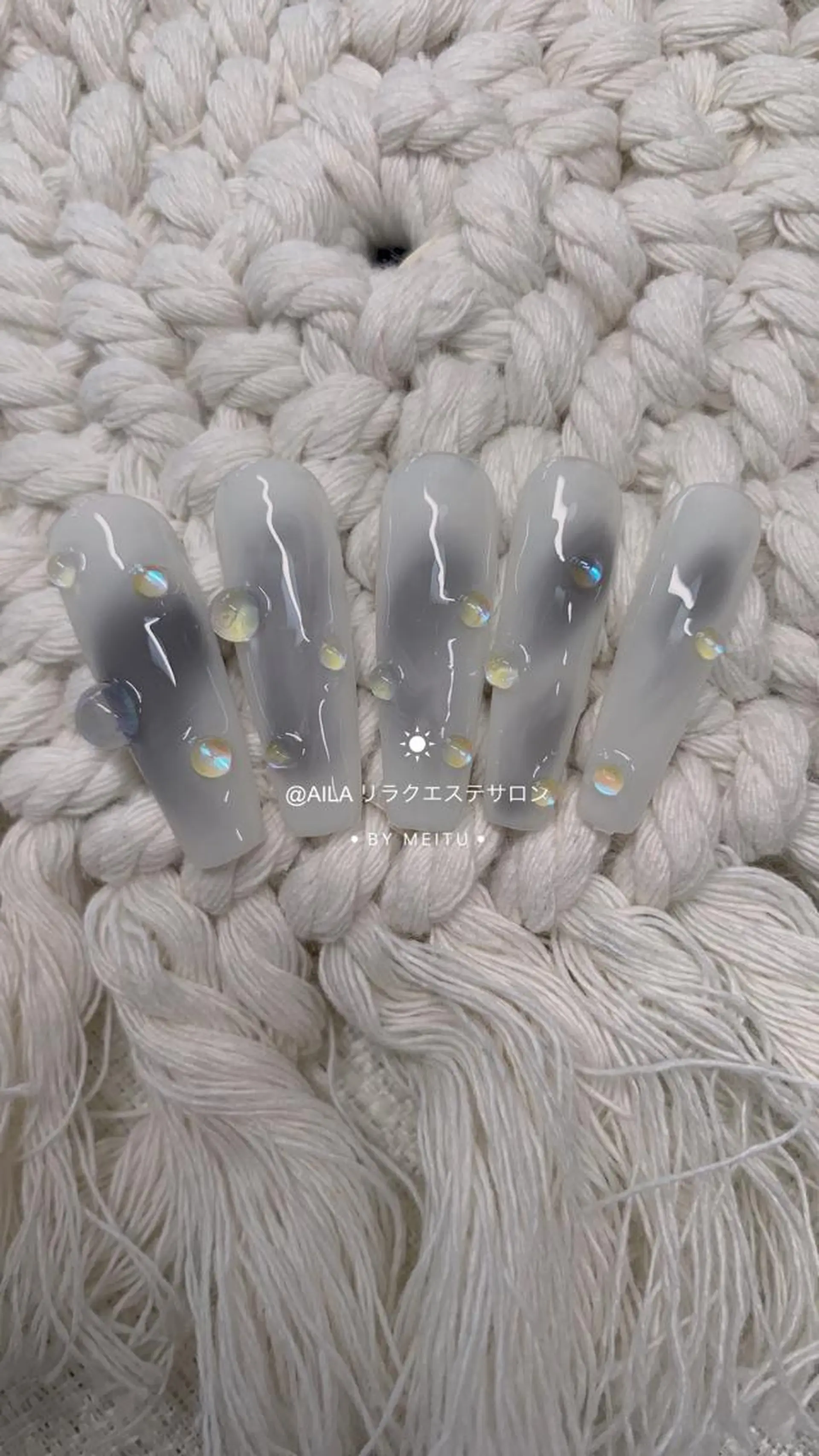 ネイル オーロラネイル ニュアンスネイル ハンドネイル Kira Nailのネイルデザイン