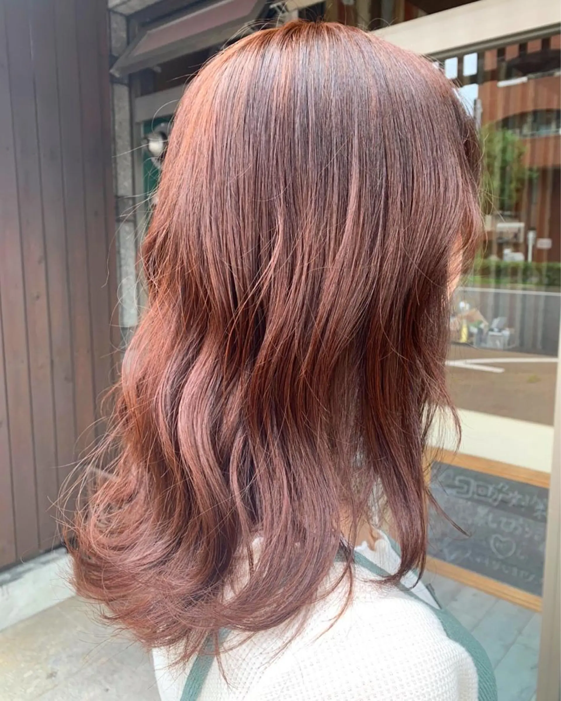 セミロング カラー ヘアアレンジ ブラウンカラー レッドカラー レッドブラウン イワタ マハ/ minim hairのヘアスタイル